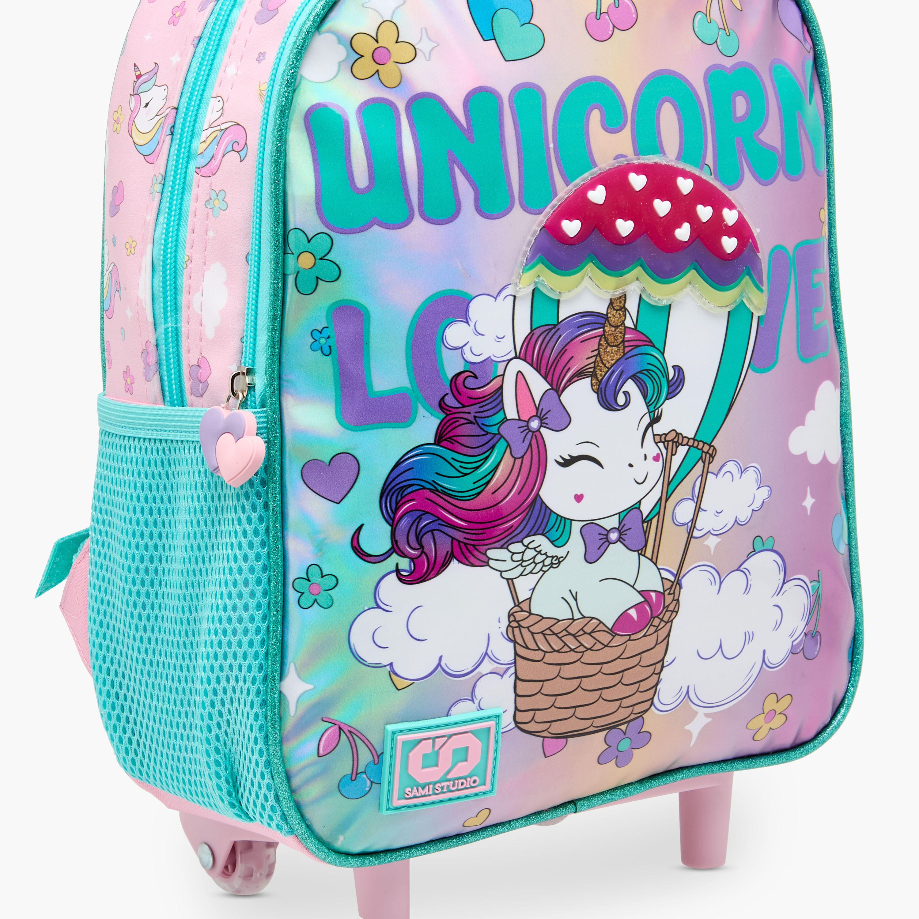 SAMI STUDIO Unicorn Trolley Bag for Girls 2-5 Years with Padded Shoulder Straps -school-bagsandbackpacks-trolleybags-image-15