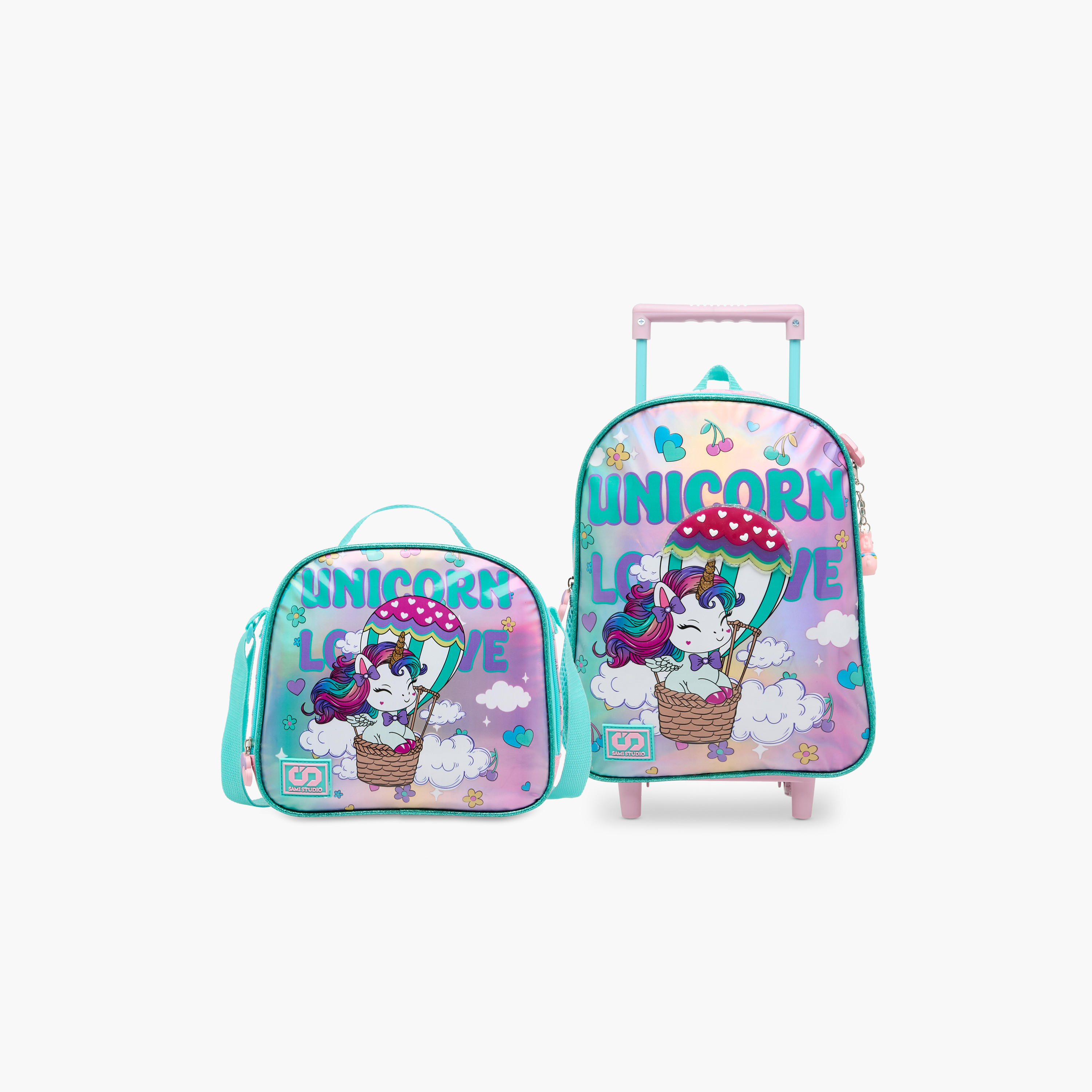 SAMI STUDIO Unicorn Trolley Bag for Girls 2-5 Years with Padded Shoulder Straps -school-bagsandbackpacks-trolleybags-image-18