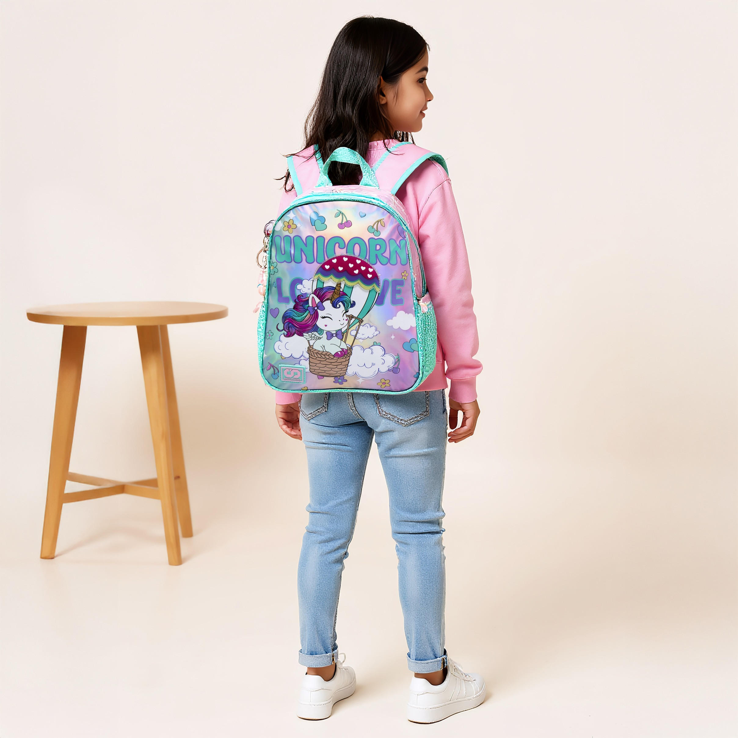 SAMI STUDIO Unicorn Print 12-inch Backpack with Adjustable Straps - 48x40x26 cms-school-bagsandbackpacks-backpacks-image-2