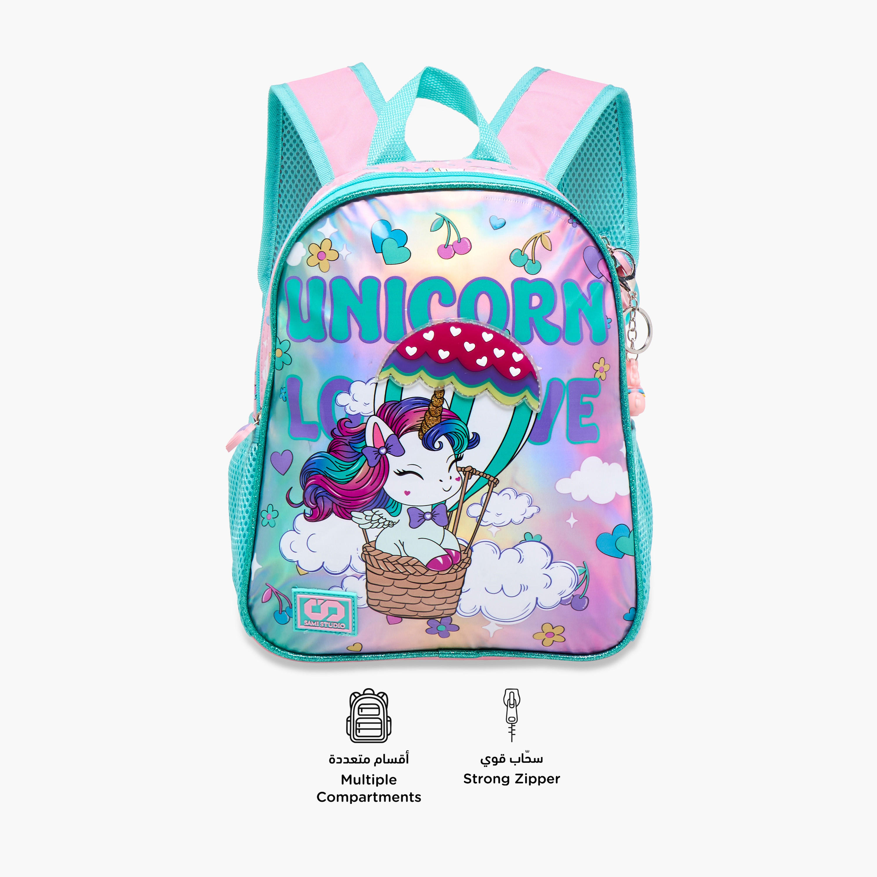 SAMI STUDIO Unicorn Print 12-inch Backpack with Adjustable Straps - 48x40x26 cms-school-bagsandbackpacks-backpacks-image-6