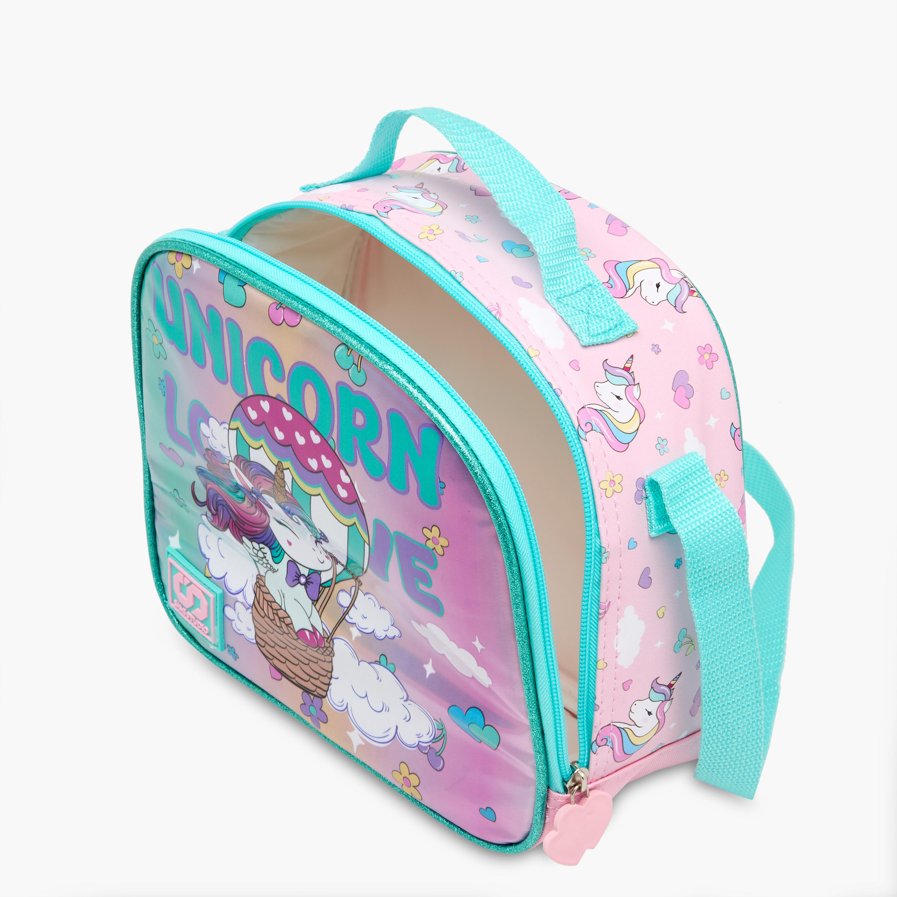 شنطة غداء بطبعات يونيكورن وحزام قابل للتعديل وسحاب إغلاق من سامي ستوديو-school-lunchessentials-lunchbags-image-7