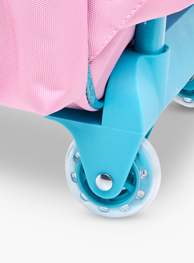 شنطة ترولي للبنات 5-8 سنوات بأحزمة كتف مبطّنة وتصميم زهري من سامي ستوديو -school-bagsandbackpacks-trolleybags-image-10