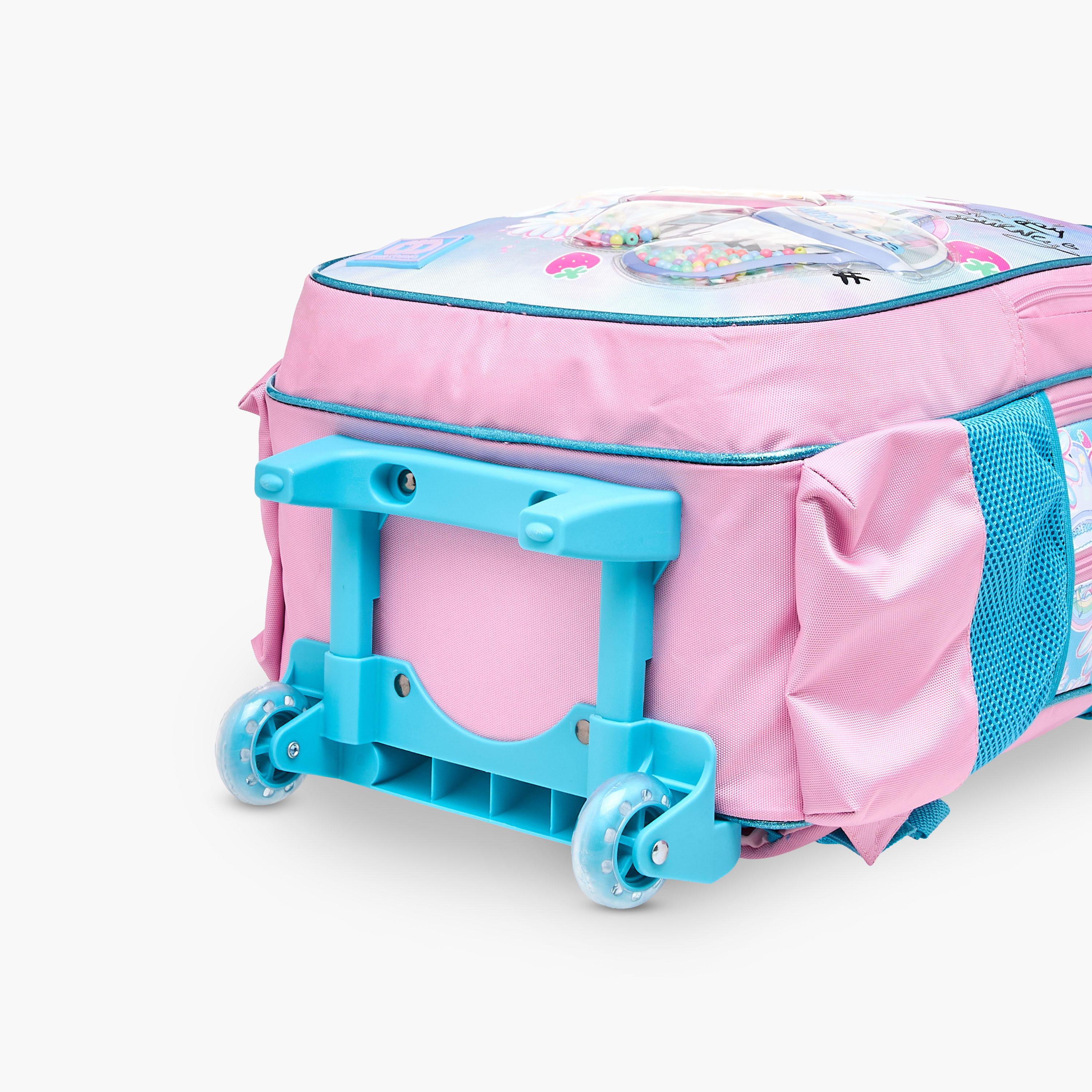 شنطة ترولي للبنات 5-8 سنوات بأحزمة كتف مبطّنة وتصميم زهري من سامي ستوديو -school-bagsandbackpacks-trolleybags-image-11