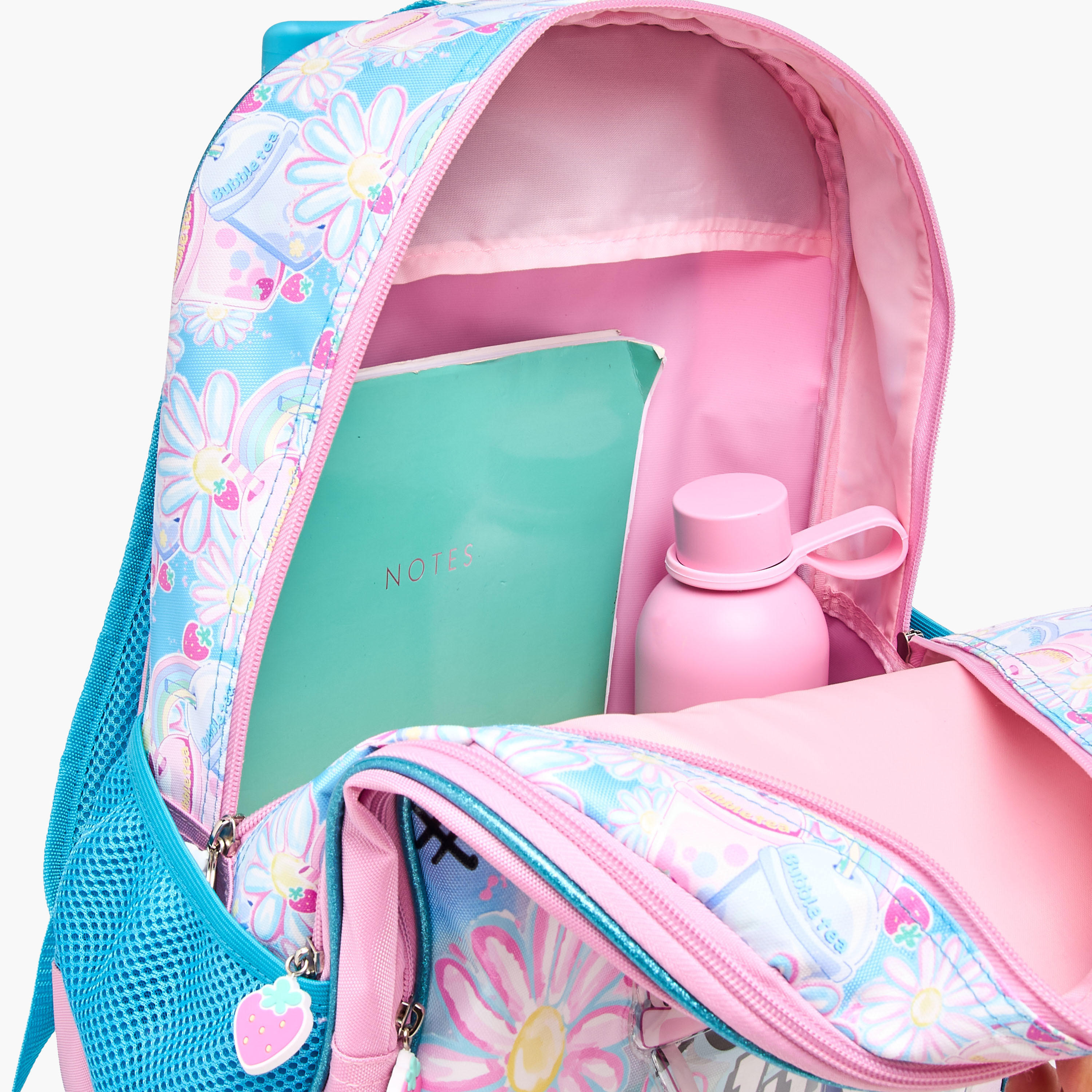 SAMI STUDIO Floral Trolley Bag for Girls 5-8 Years with Padded Shoulder Straps -school-bagsandbackpacks-trolleybags-image-15