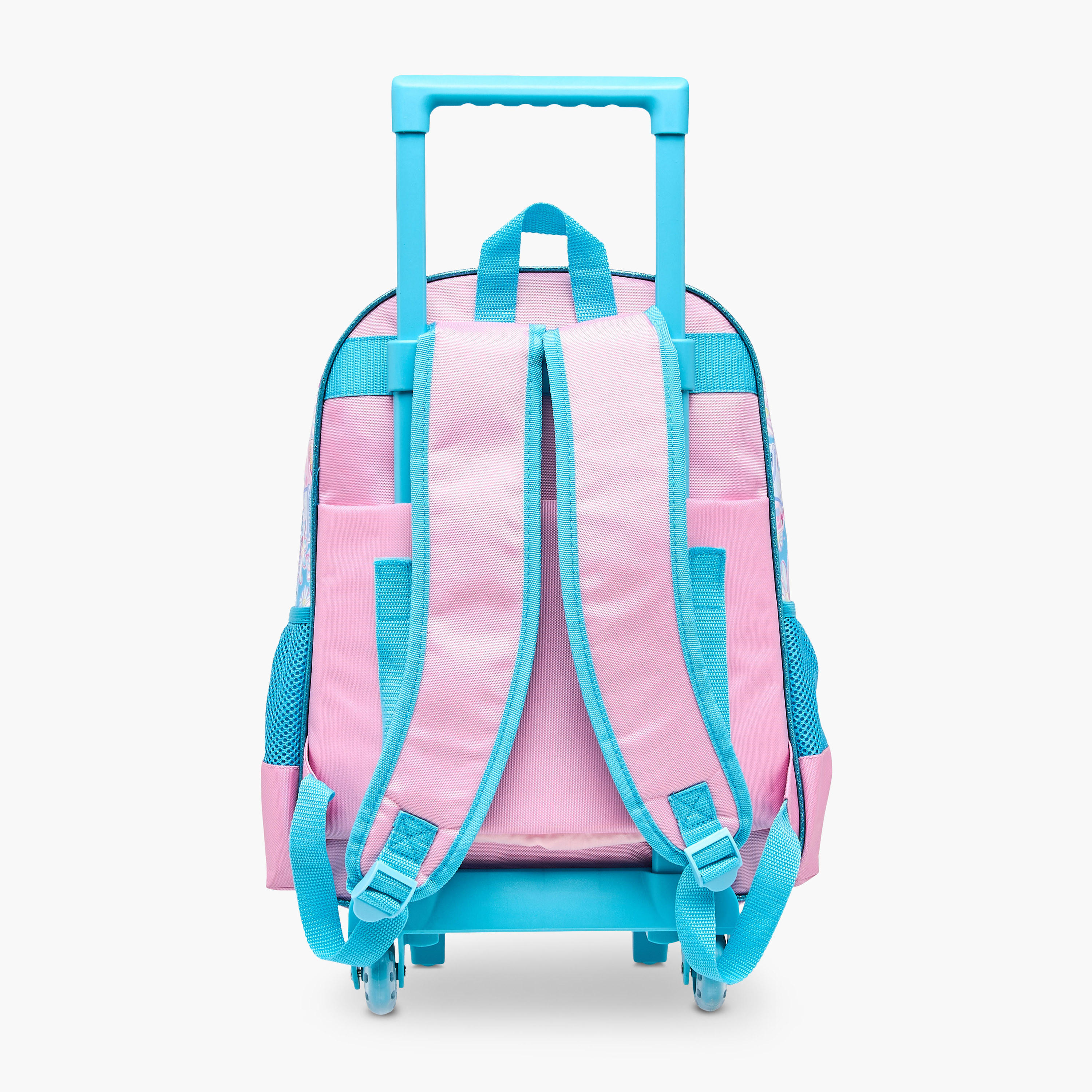 شنطة ترولي للبنات 5-8 سنوات بأحزمة كتف مبطّنة وتصميم زهري من سامي ستوديو -school-bagsandbackpacks-trolleybags-image-5