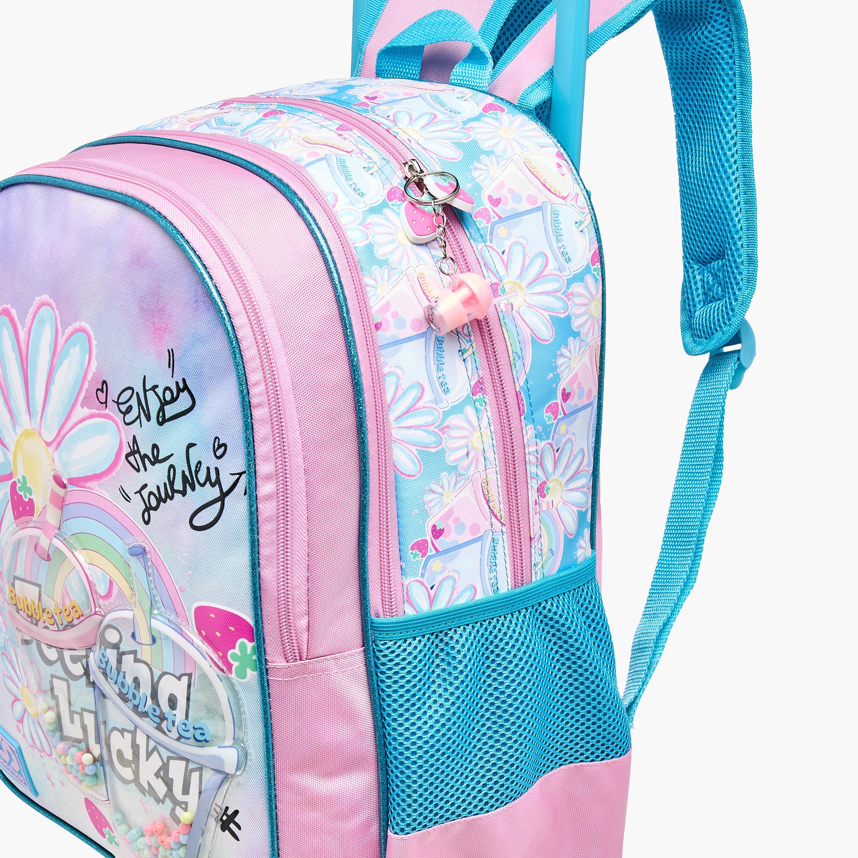 SAMI STUDIO Floral Trolley Bag for Girls 5-8 Years with Padded Shoulder Straps -school-bagsandbackpacks-trolleybags-image-8