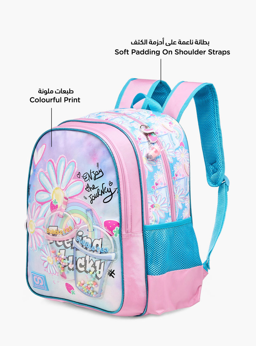 شنطة ظهر بطبعات زهور 16 بوصة وحمّالات كتف قابلة للتعديل من سامي ستوديو - 33x14x45 سم-school-bagsandbackpacks-backpacks-image-6