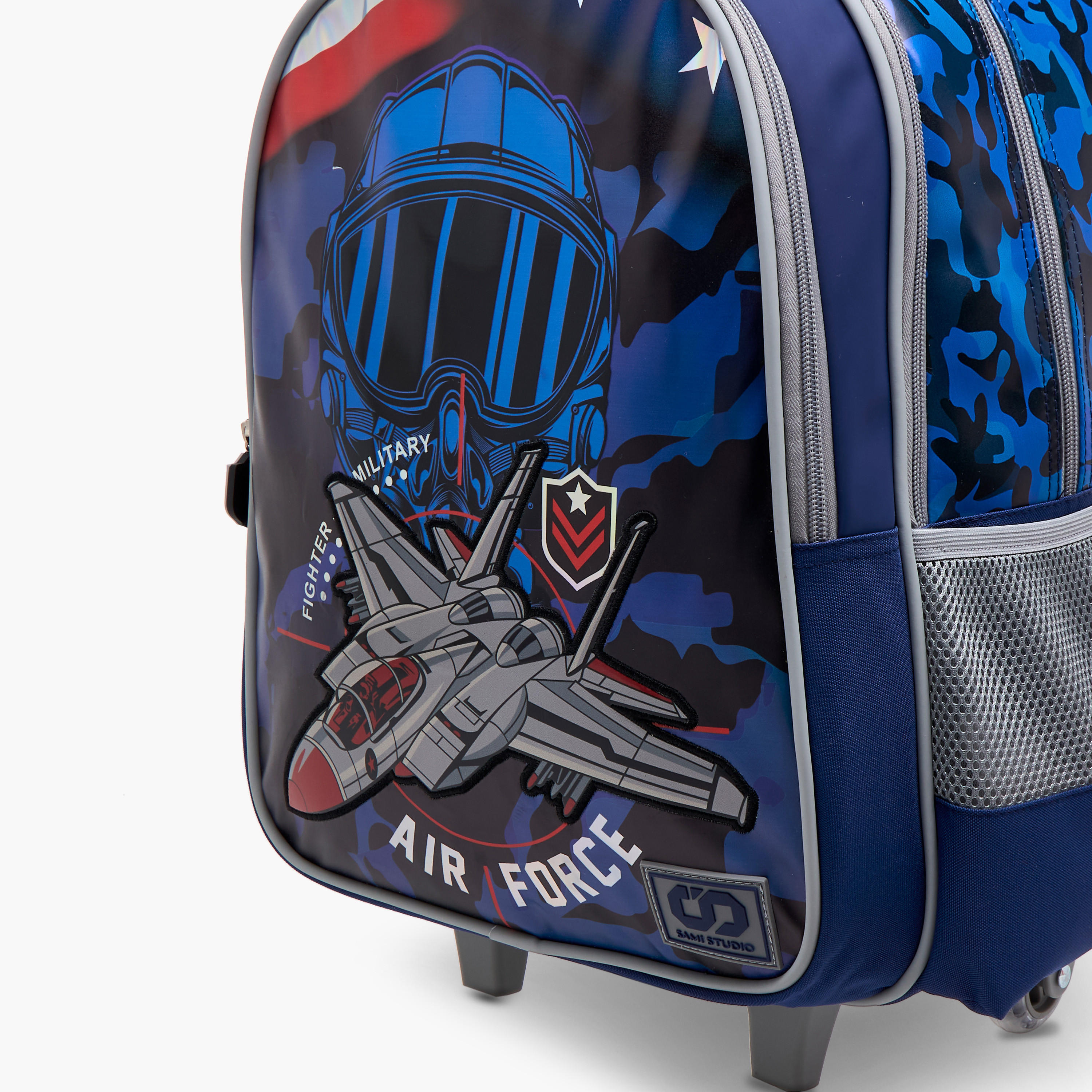 SAMI STUDIO Space Trolley Bag for Girls 5-8 Years with Padded Shoulder Straps -school-bagsandbackpacks-trolleybags-image-10