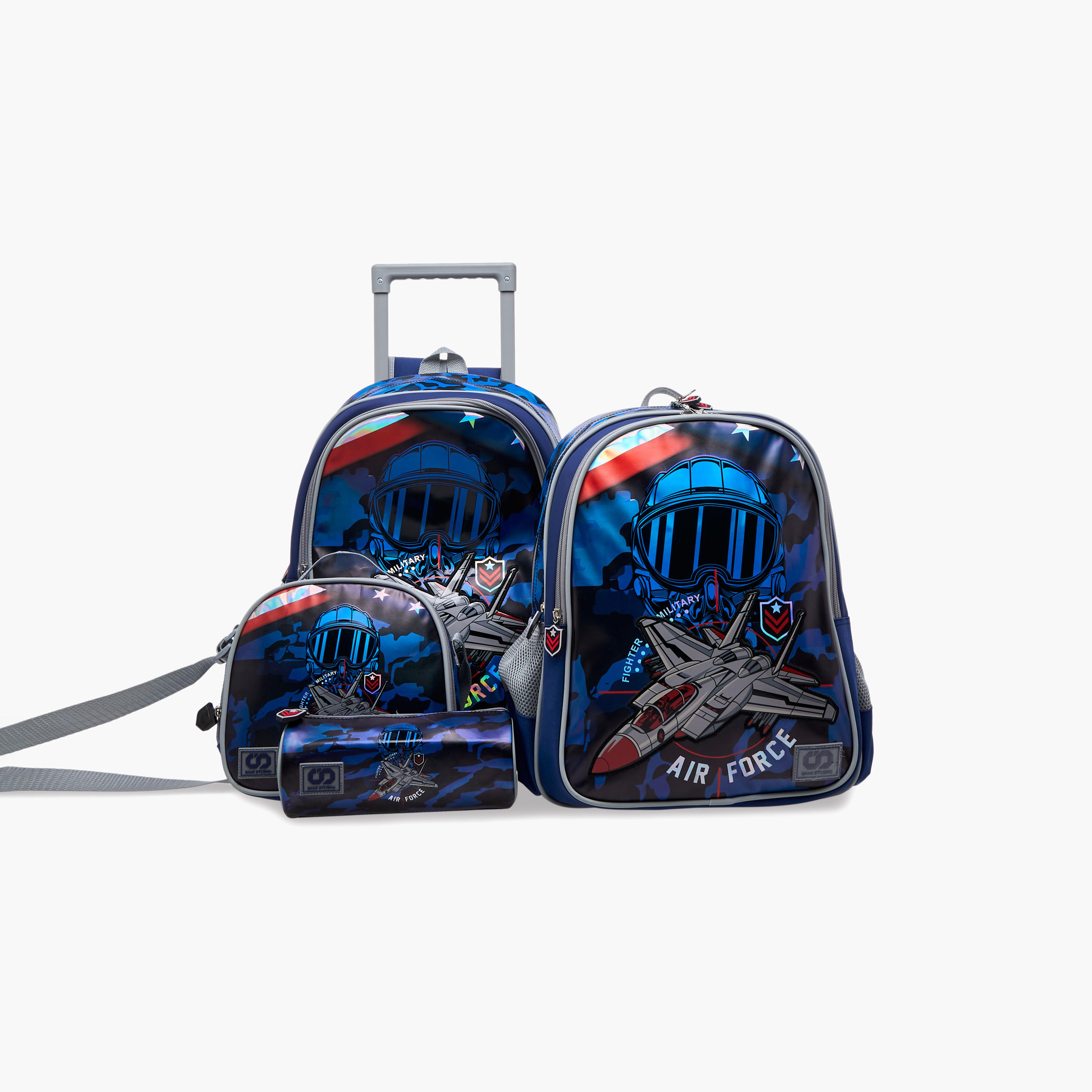 SAMI STUDIO Air Force Print Pencil Pouch with Zip Closure-school-stationery-pencilcases-image-7
