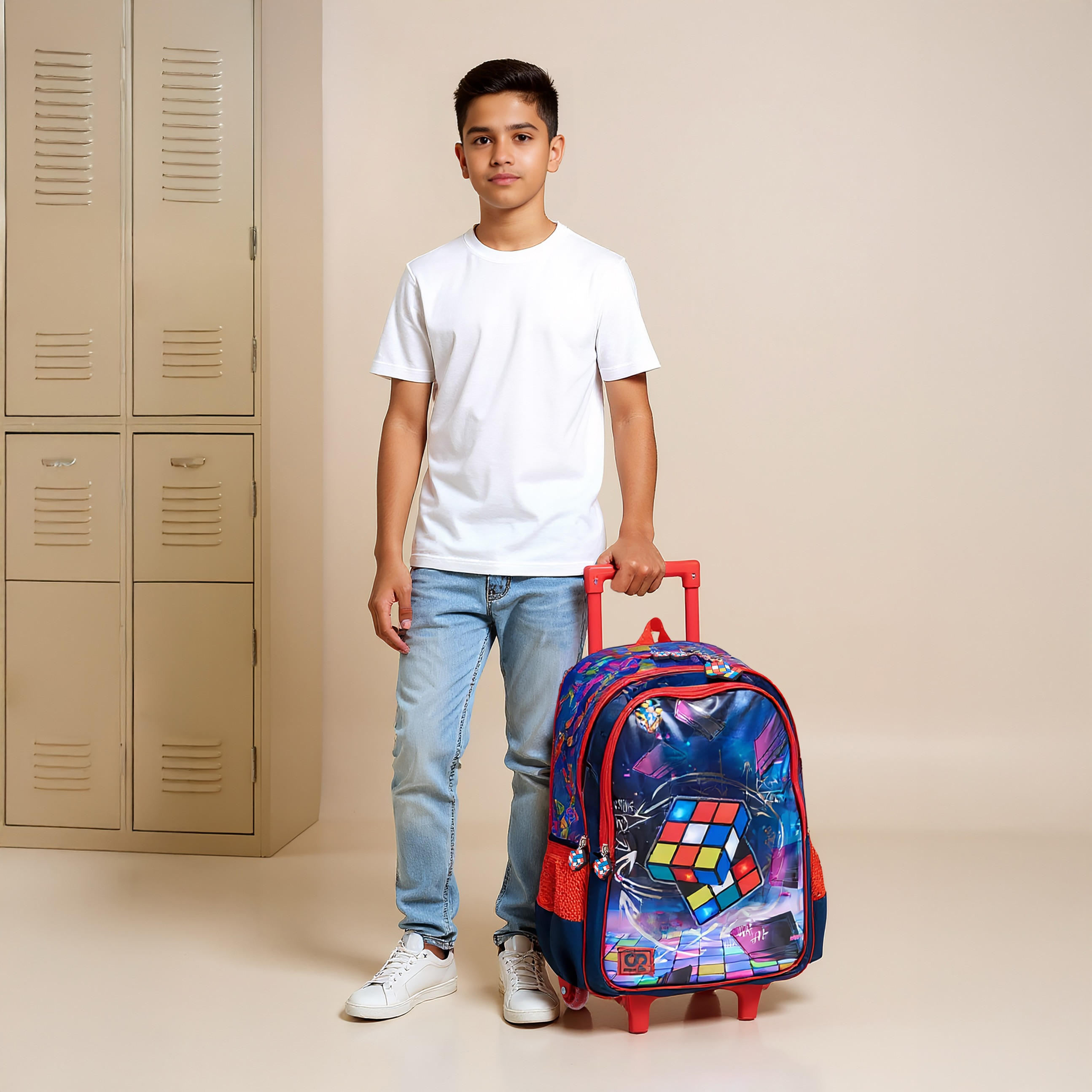 SAMI STUDIO Gaming Trolley Bag for Boys 8-13 Years with Padded Shoulder Straps -school-bagsandbackpacks-trolleybags-image-2