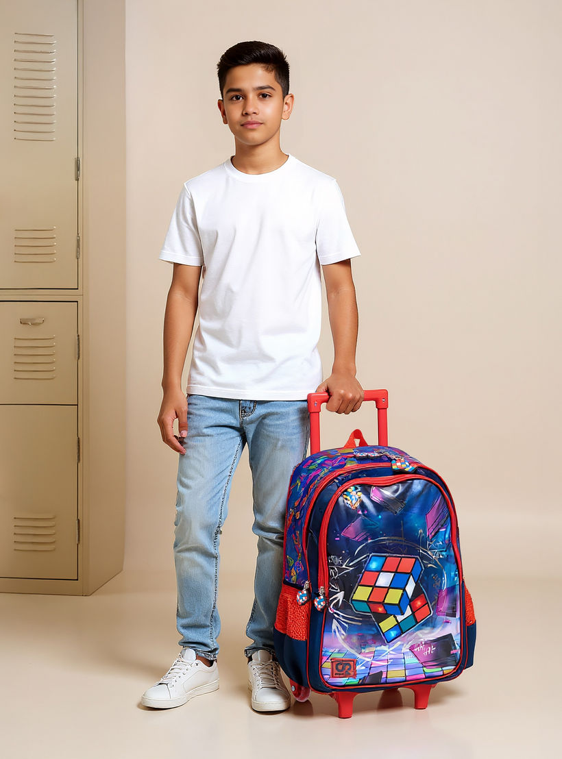 SAMI STUDIO Gaming Trolley Bag for Boys 8-13 Years with Padded Shoulder Straps -school-bagsandbackpacks-trolleybags-image-2