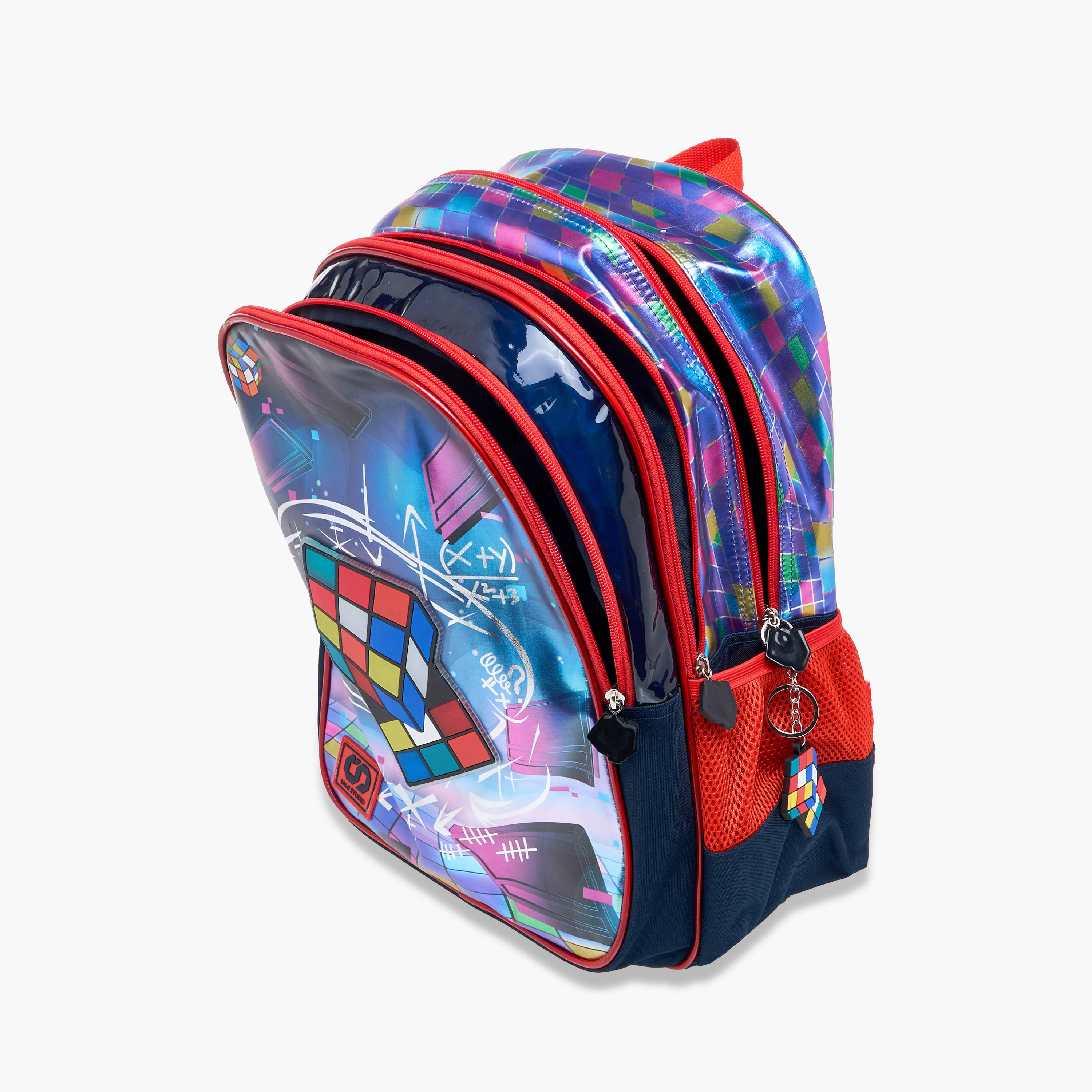 SAMI STUDIO Rubik's Cube Print 17-inch Backpack with Adjustable Straps - 14x33x45 cms-school-bagsandbackpacks-backpacks-image-12