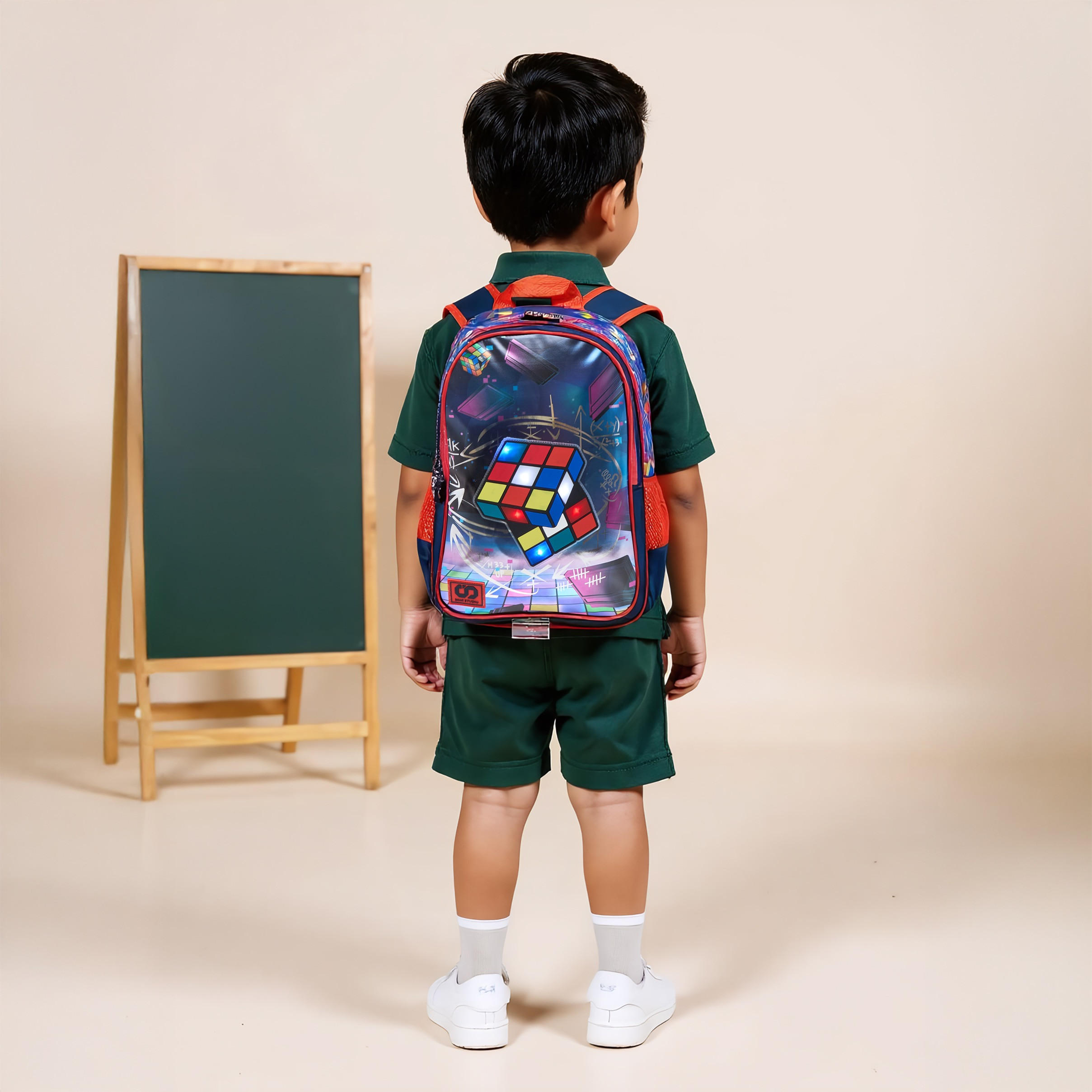 SAMI STUDIO Rubik's Cube Print 17-inch Backpack with Adjustable Straps - 14x33x45 cms-school-bagsandbackpacks-backpacks-image-3