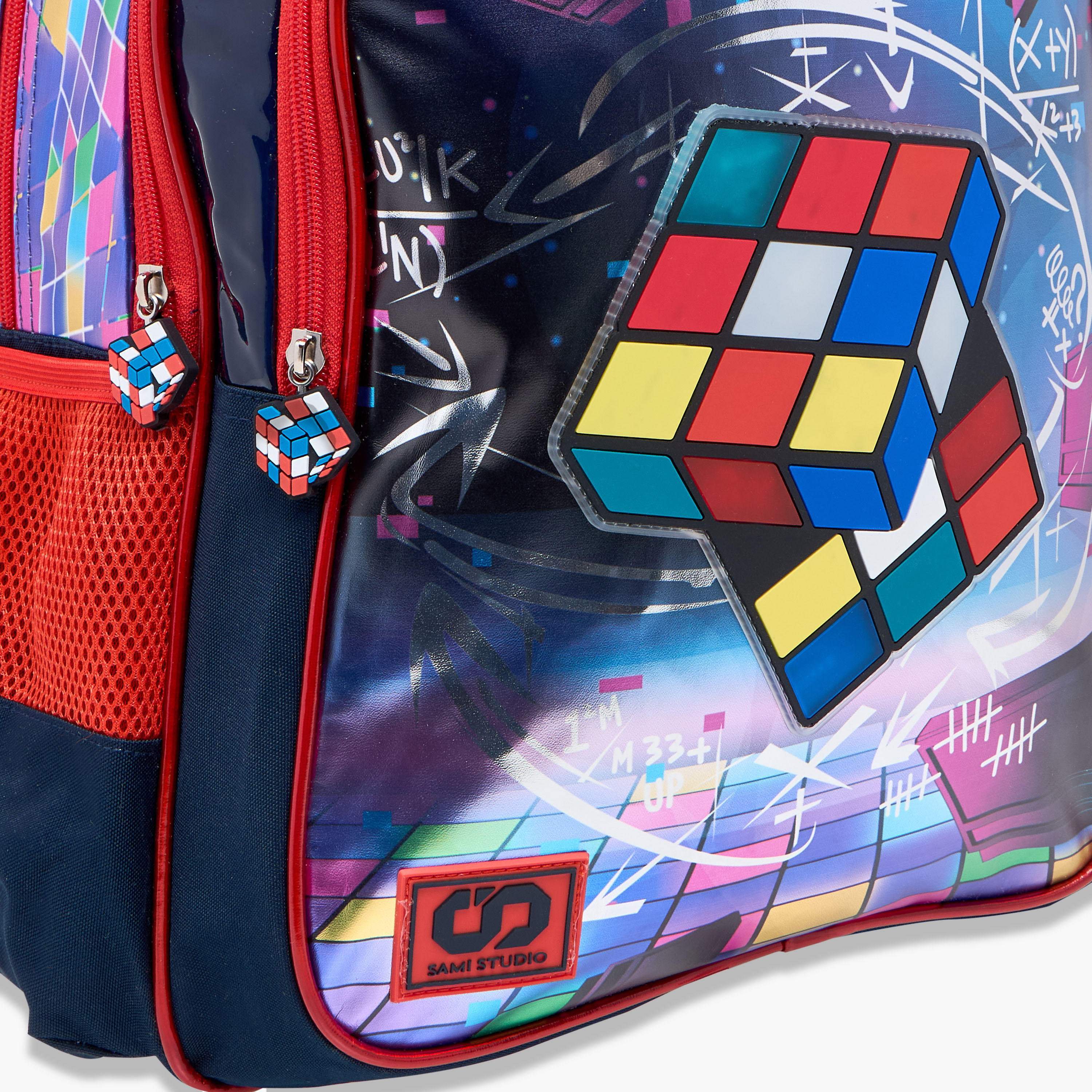 SAMI STUDIO Rubik's Cube Print 17-inch Backpack with Adjustable Straps - 14x33x45 cms-school-bagsandbackpacks-backpacks-image-10