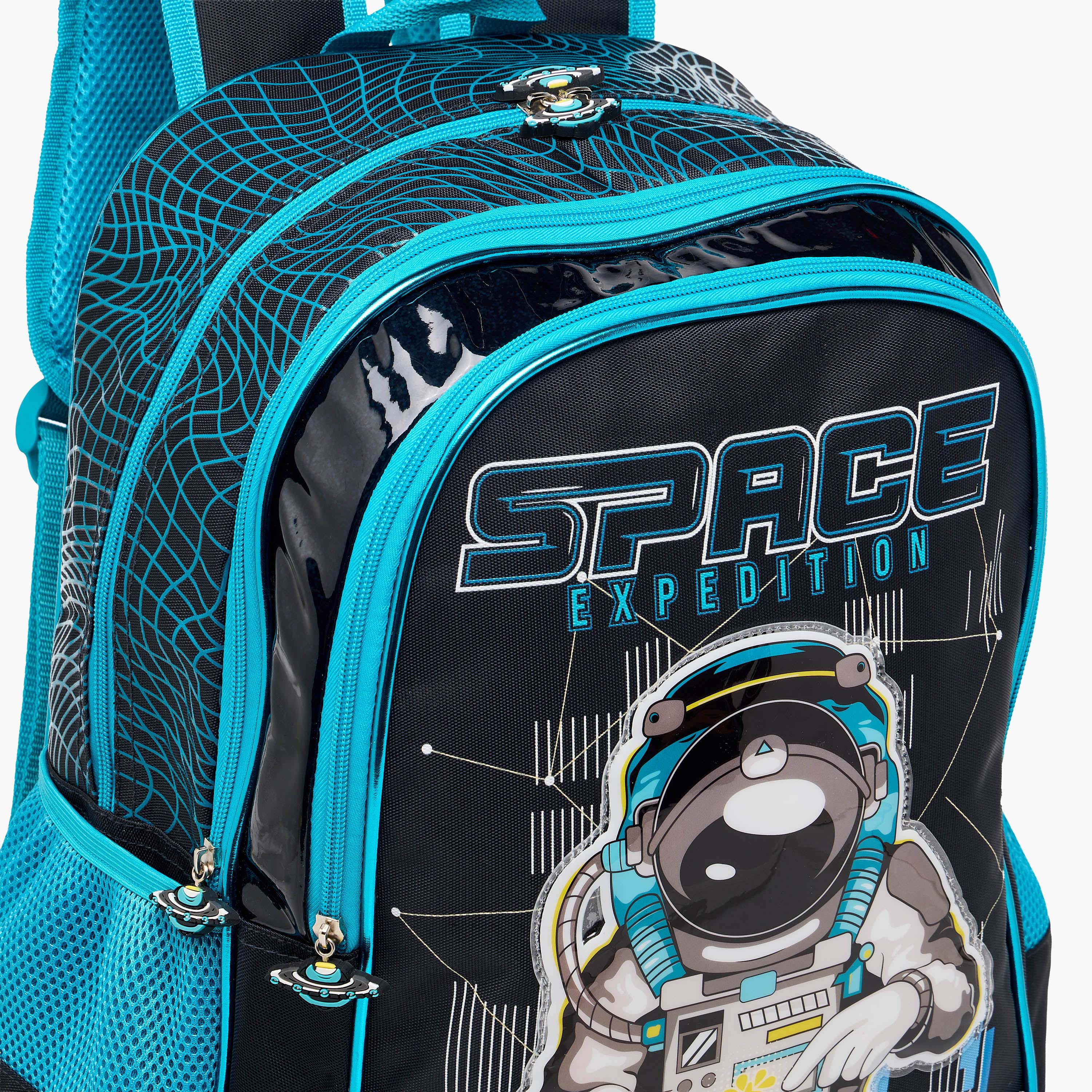 SAMI STUDIO 16-inch Space Print Backpack with Adjustable Straps and Zip Closure -  33x14x45 cms-school-bagsandbackpacks-backpacks-image-9