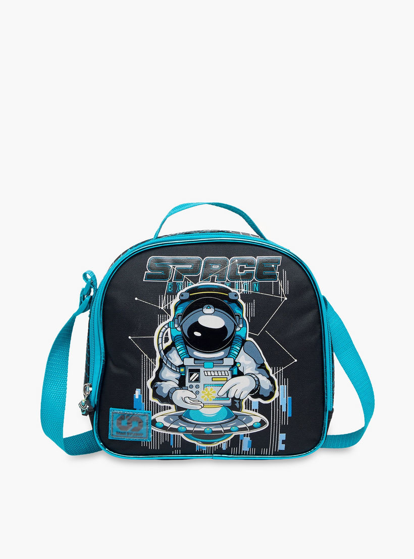 SAMI STUDIO Space Print Lunch Bag with Zip Closure-school-lunchessentials-lunchbags-image-1