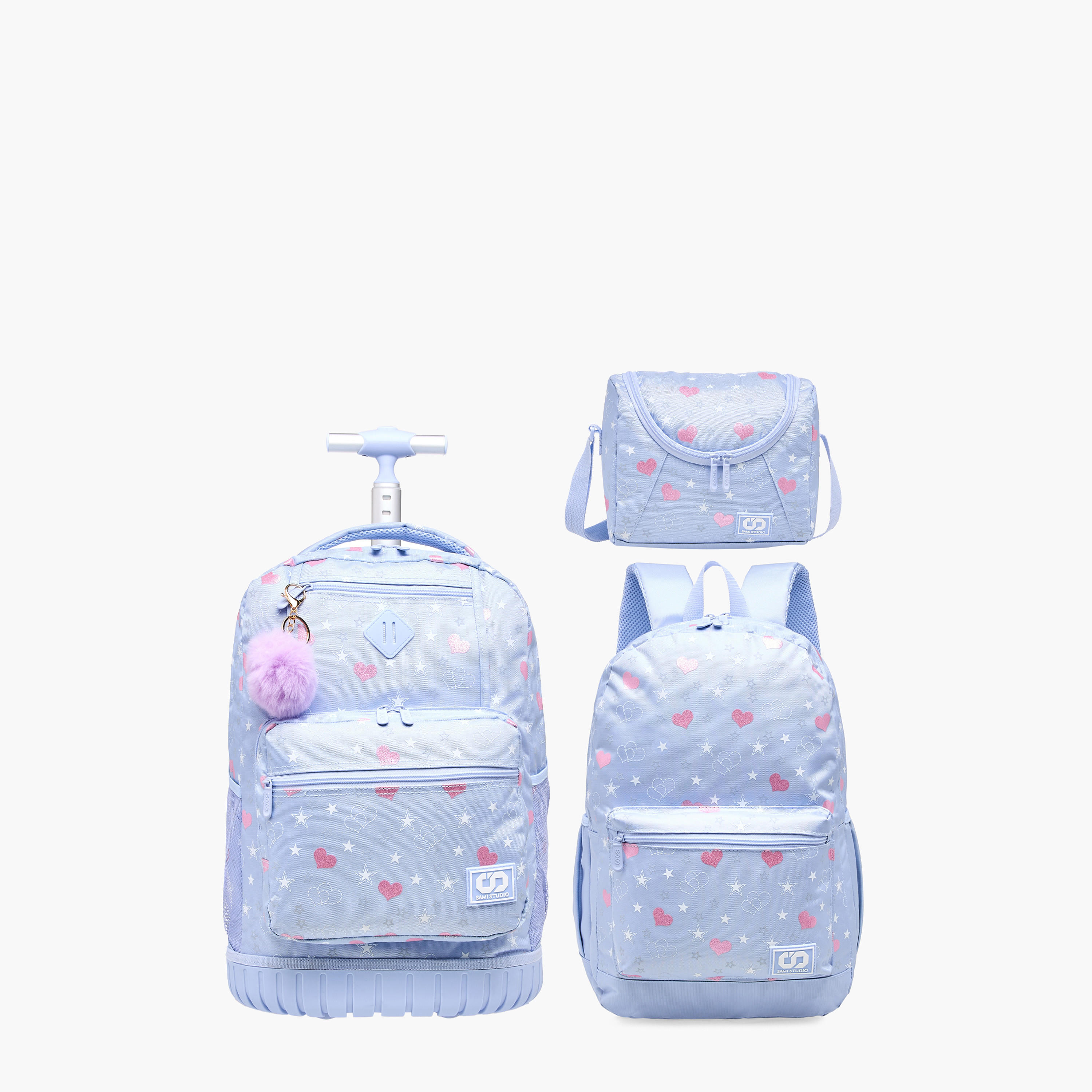SAMI STUDIO Heart Print 17-inch Backpack with Zip Closure - 43x28x13 cms-school-bagsandbackpacks-backpacks-image-11