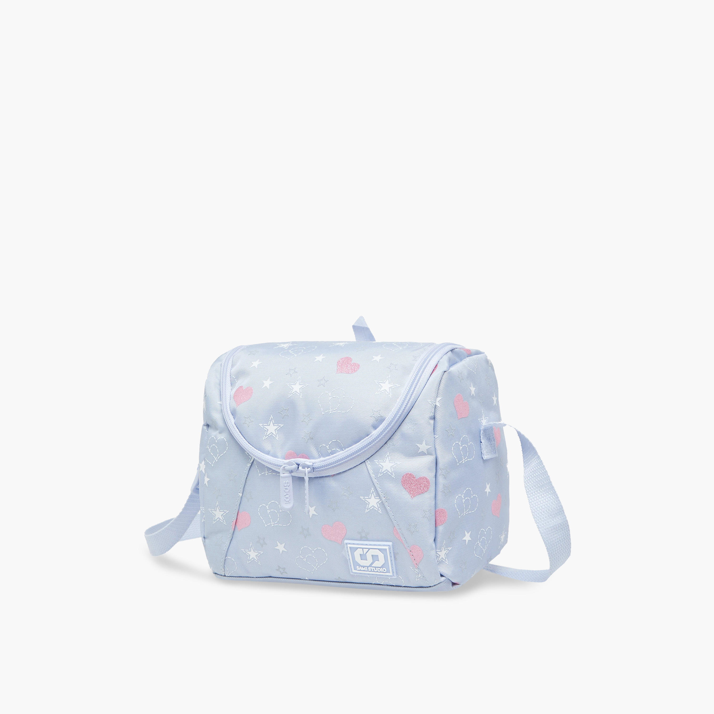 SAMI STUDIO Heart Print Lunch Bag with Zip Closure and Strap-school-lunchessentials-lunchbags-image-2
