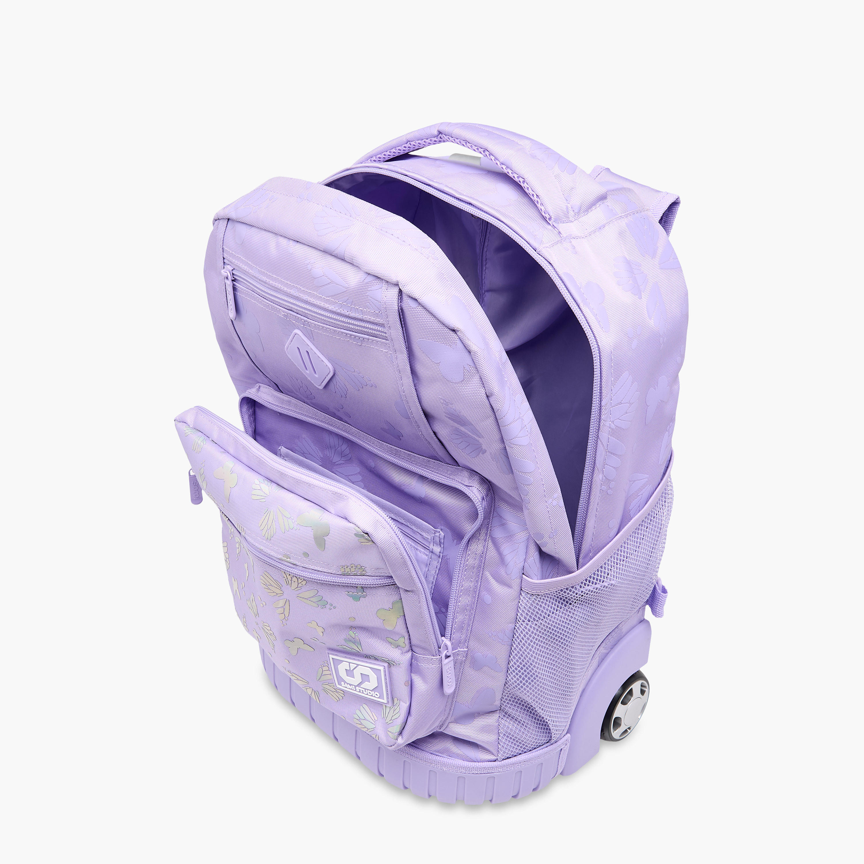 SAMI STUDIO Butterfly Trolley Bag for Girls 8-13 Years with Padded Shoulder Straps -school-bagsandbackpacks-trolleybags-image-15
