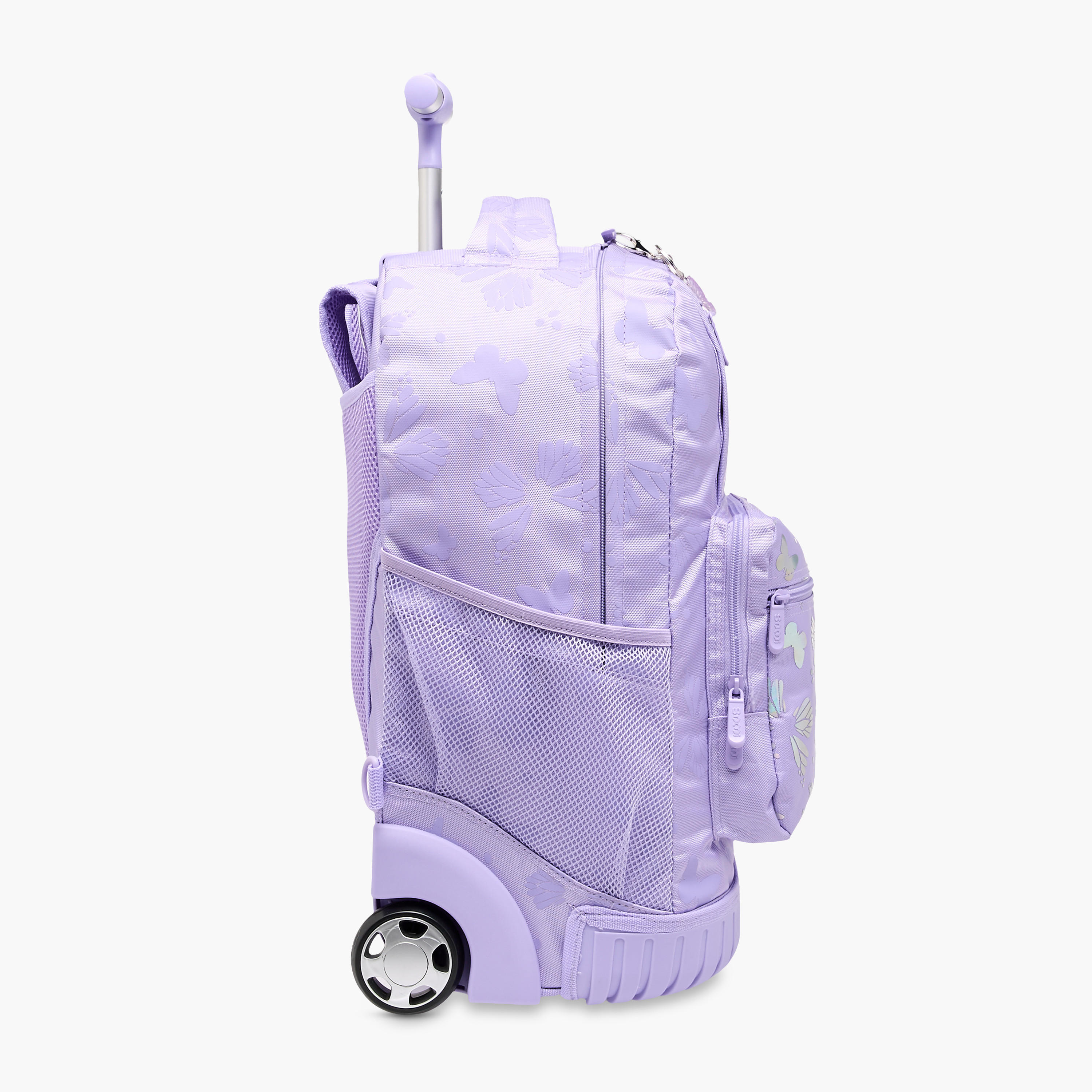 SAMI STUDIO Butterfly Trolley Bag for Girls 8-13 Years with Padded Shoulder Straps -school-bagsandbackpacks-trolleybags-image-5