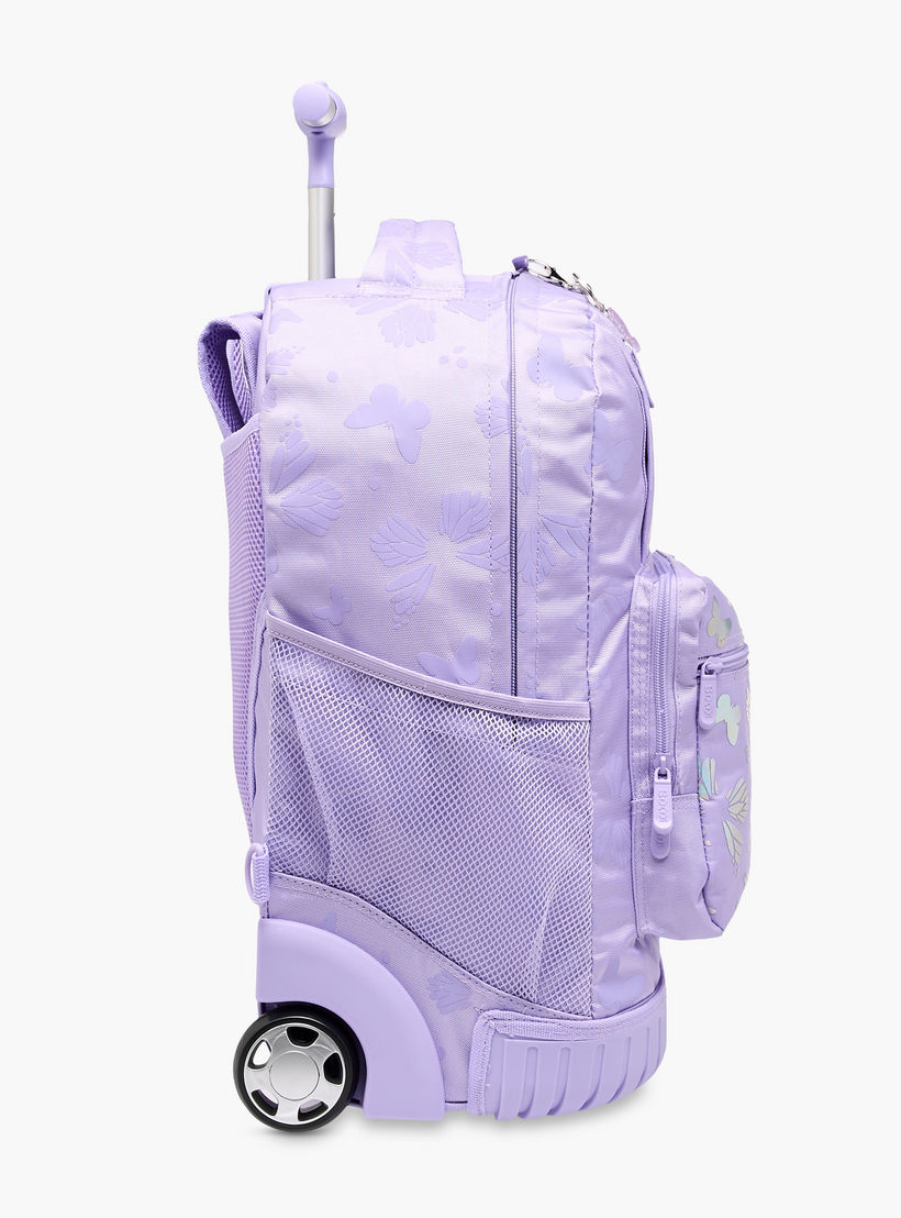 SAMI STUDIO Butterfly Trolley Bag for Girls 8-13 Years with Padded Shoulder Straps -school-bagsandbackpacks-trolleybags-image-5