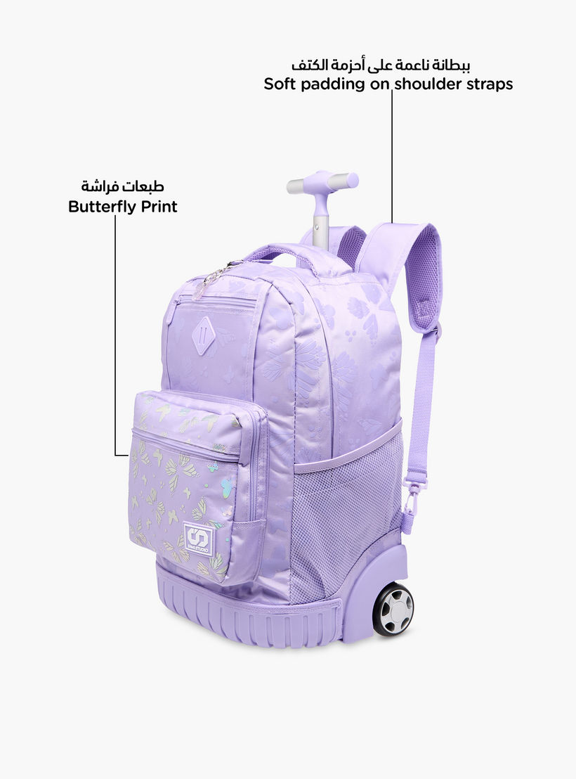 SAMI STUDIO Butterfly Trolley Bag for Girls 8-13 Years with Padded Shoulder Straps -school-bagsandbackpacks-trolleybags-image-8