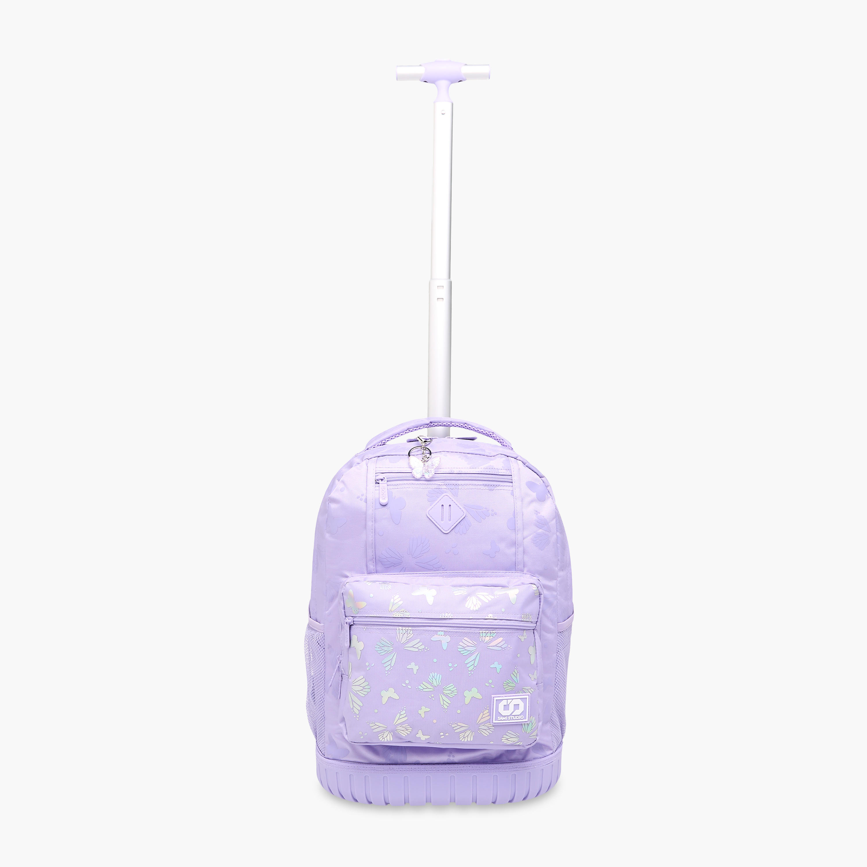 SAMI STUDIO Butterfly Trolley Bag for Girls 8-13 Years with Padded Shoulder Straps -school-bagsandbackpacks-trolleybags-image-9
