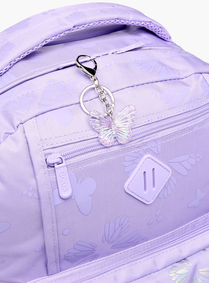 SAMI STUDIO Butterfly Trolley Bag for Girls 8-13 Years with Padded Shoulder Straps -school-bagsandbackpacks-trolleybags-image-10