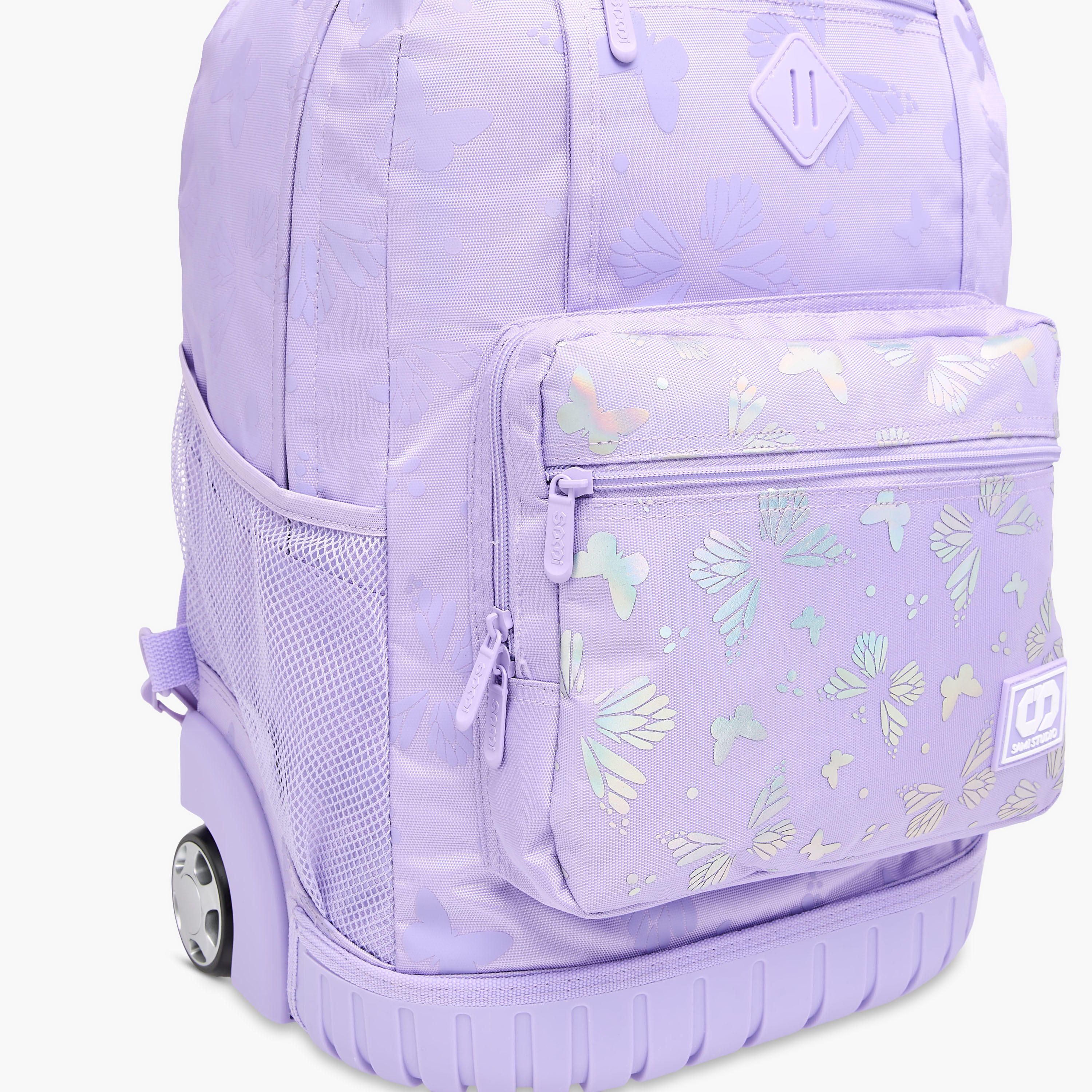 SAMI STUDIO Butterfly Trolley Bag for Girls 8-13 Years with Padded Shoulder Straps -school-bagsandbackpacks-trolleybags-image-11