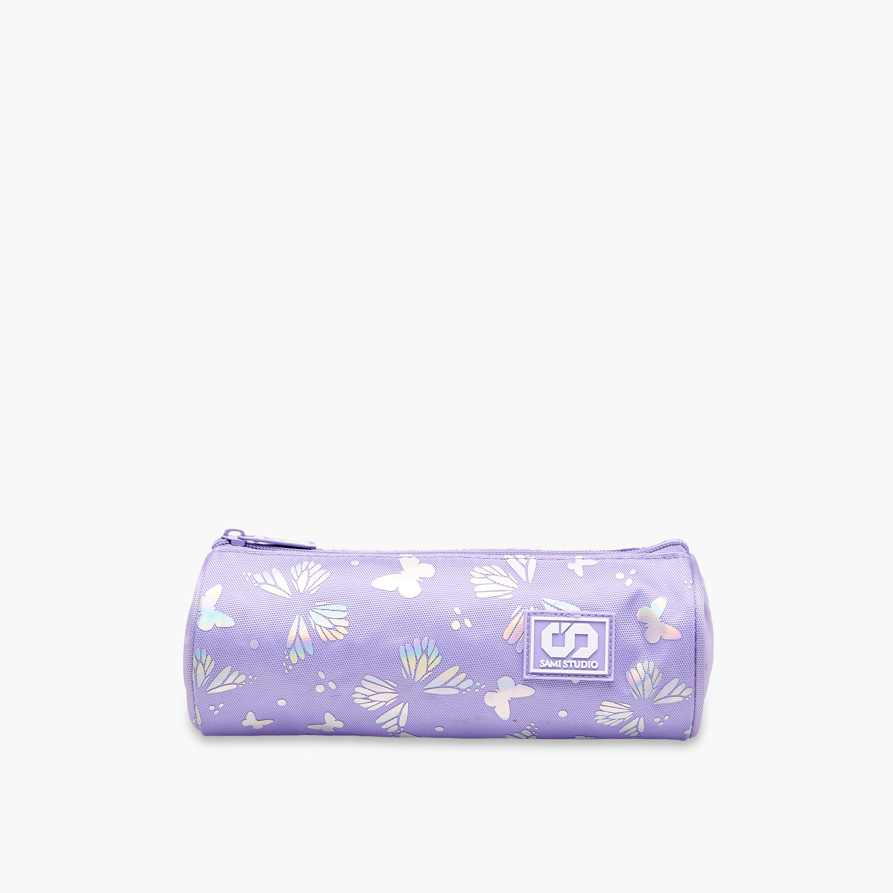SAMI STUDIO Butterfly Print Pencil Pouch with Zip Closure-school-stationery-pencilcases-image-1