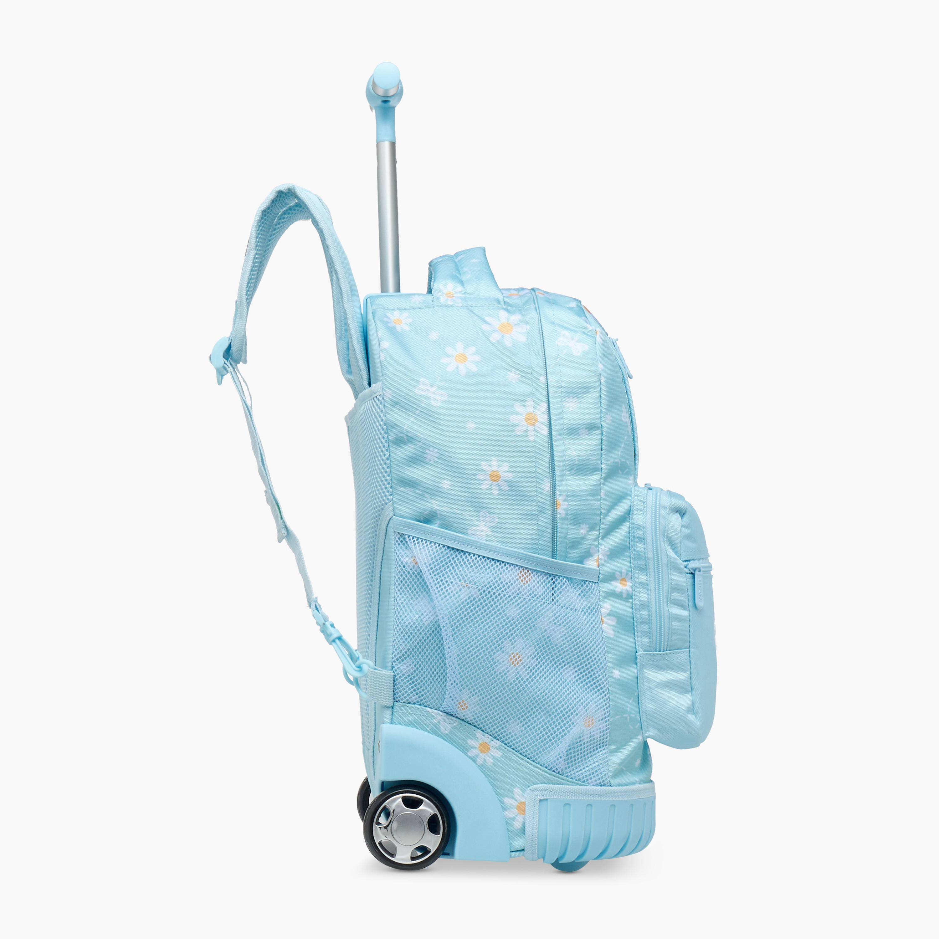 SAMI STUDIO Floral Trolley Bag for Girls 8-13 Years with Padded Shoulder Straps -school-bagsandbackpacks-trolleybags-image-3