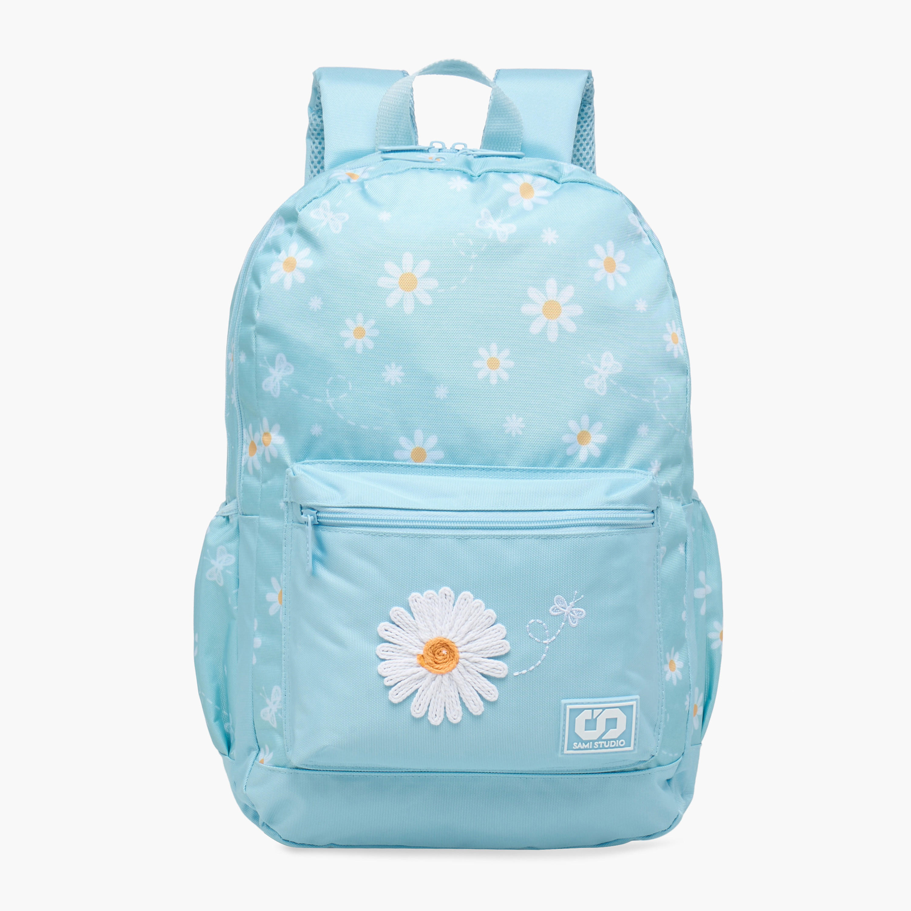 SAMI STUDIO Floral Print 17-inch Backpack with Zip Closure - 43x28x13 cms-school-bagsandbackpacks-backpacks-image-1