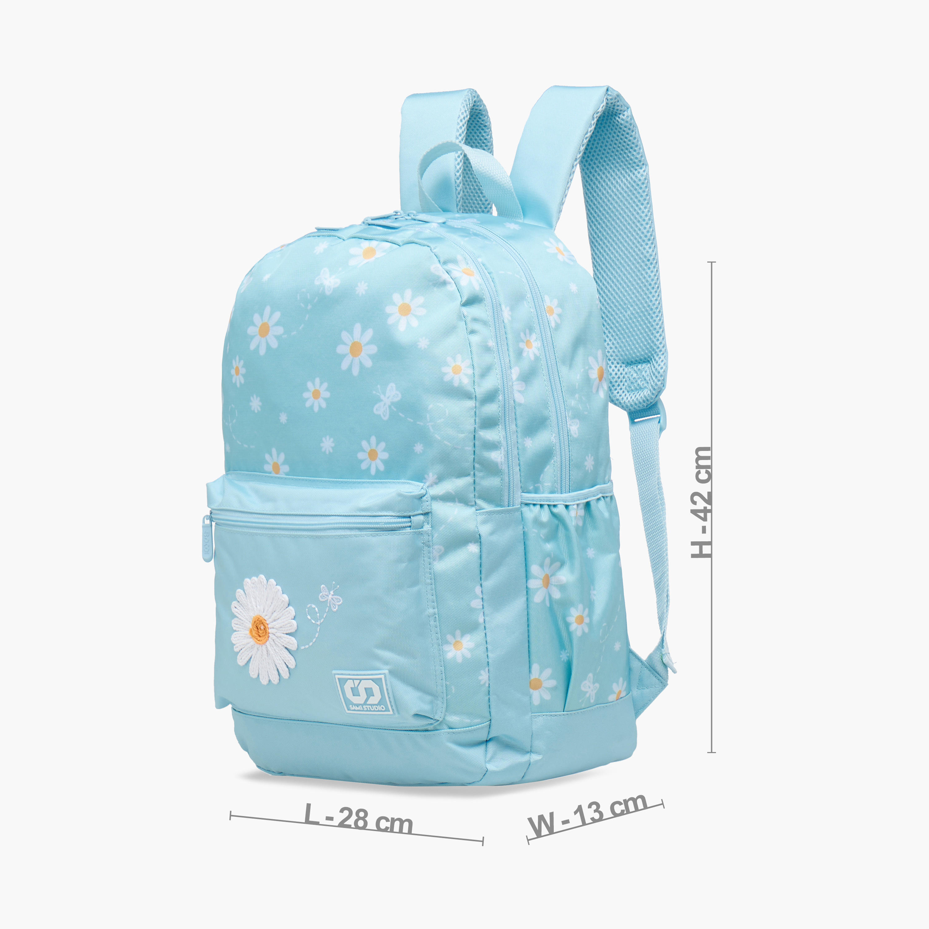 SAMI STUDIO Floral Print 17-inch Backpack with Zip Closure - 43x28x13 cms-school-bagsandbackpacks-backpacks-image-2