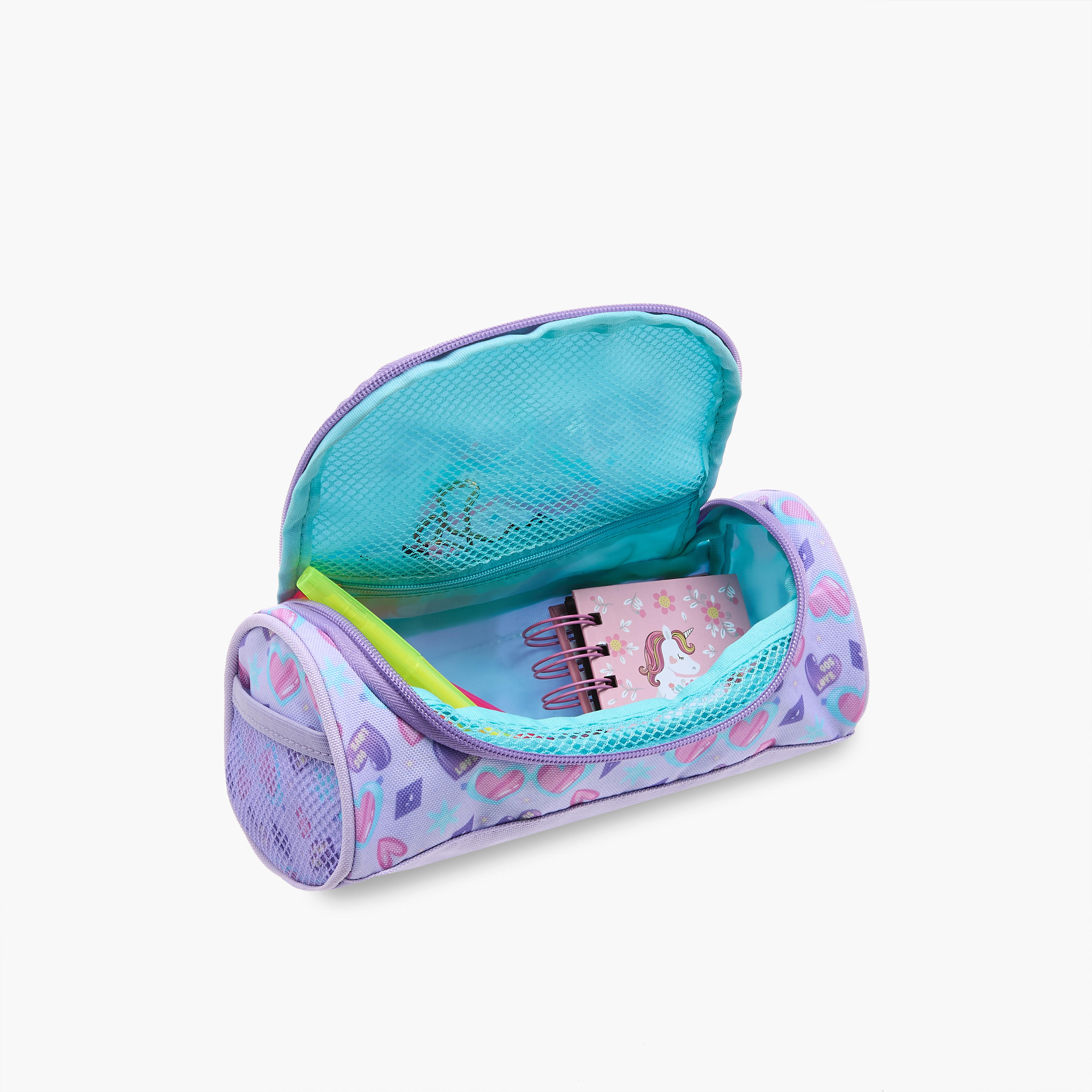مقلمة بطبعات وسحاب إغلاق من فلورا بيلا-school-stationery-pencilcases-image-5