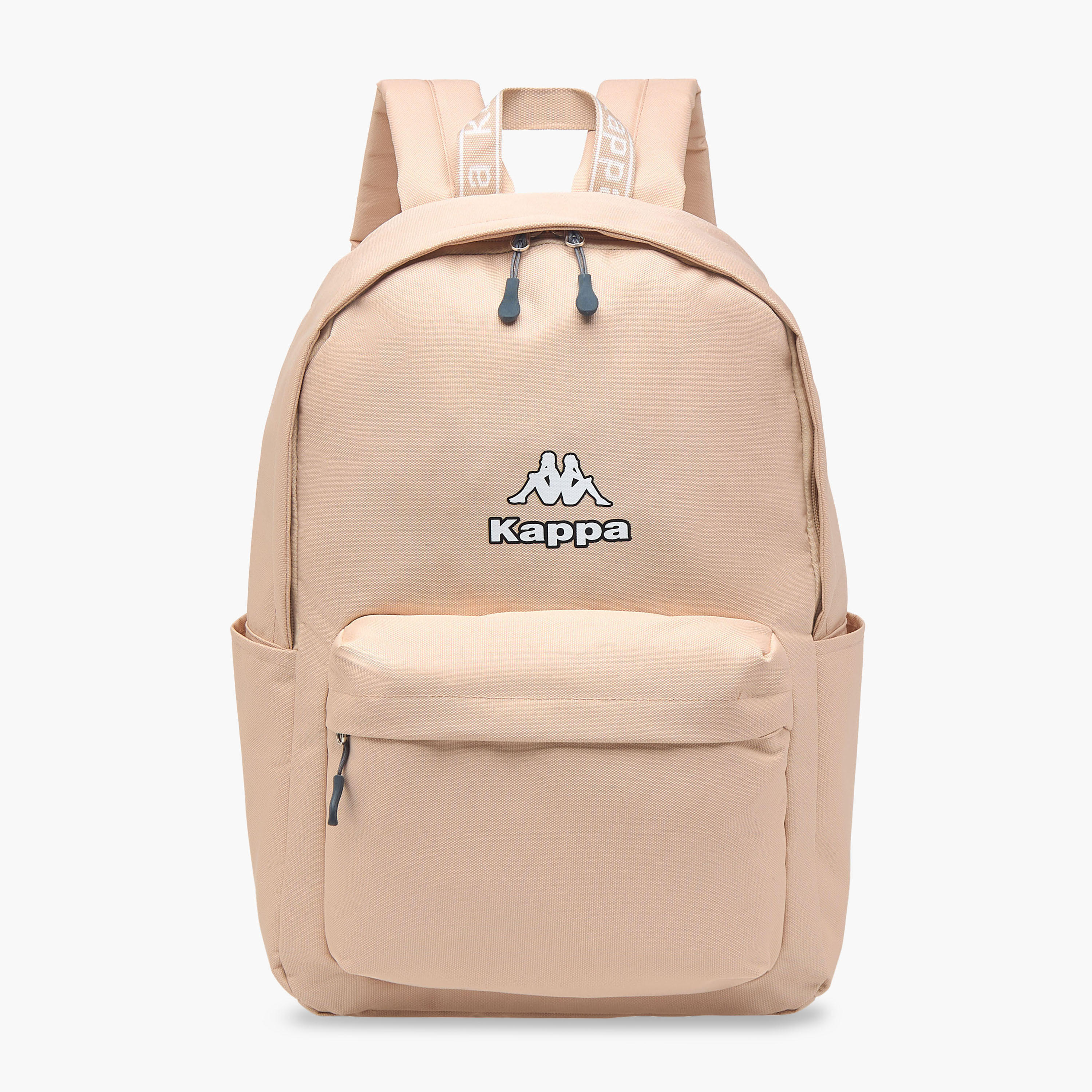 Kappa Logo Print School Backpack with Zip Closure and Adjustable Strap - 29x15x42 cm-school-bagsandbackpacks-backpacks-image-1