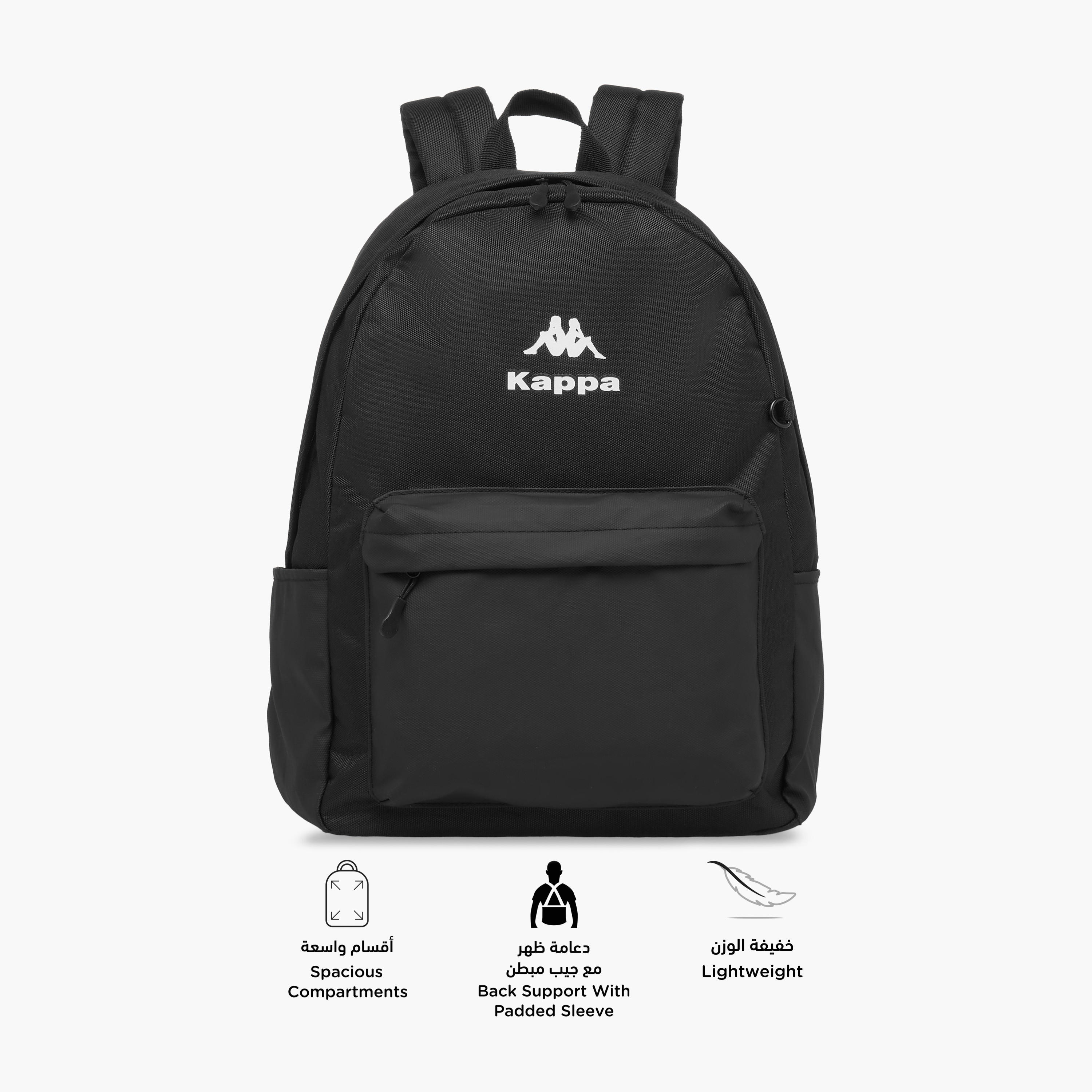 Kappa Logo Print School Backpack with Pencil Pouch set-school-bagsandbackpacks-sets-image-7