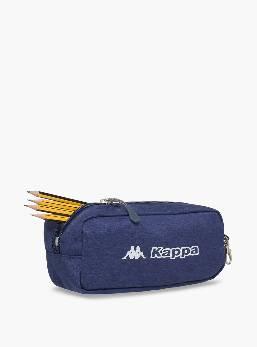Kappa Logo Print School Backpack with Pencil Pouch set-school-bagsandbackpacks-sets-image-15