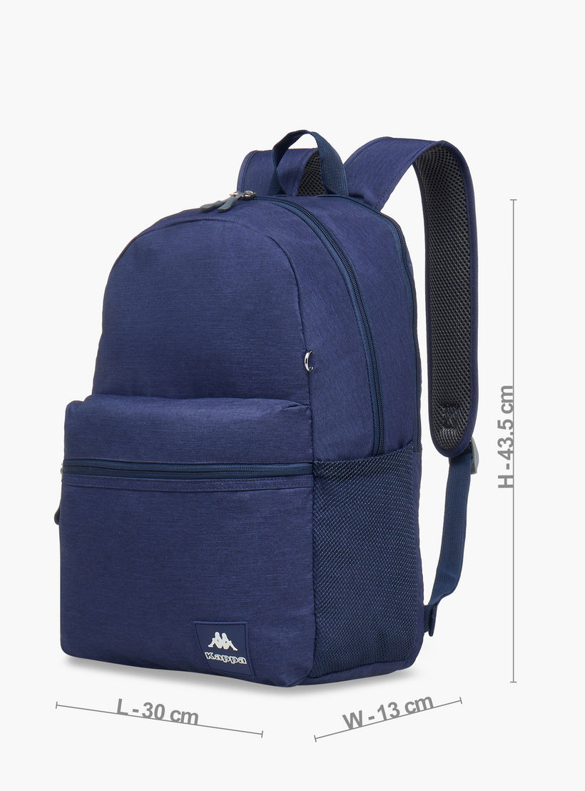 Kappa Logo Print School Backpack with Pencil Pouch set-school-bagsandbackpacks-sets-image-5