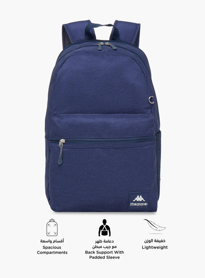 Kappa Logo Print School Backpack with Pencil Pouch set-school-bagsandbackpacks-sets-image-7