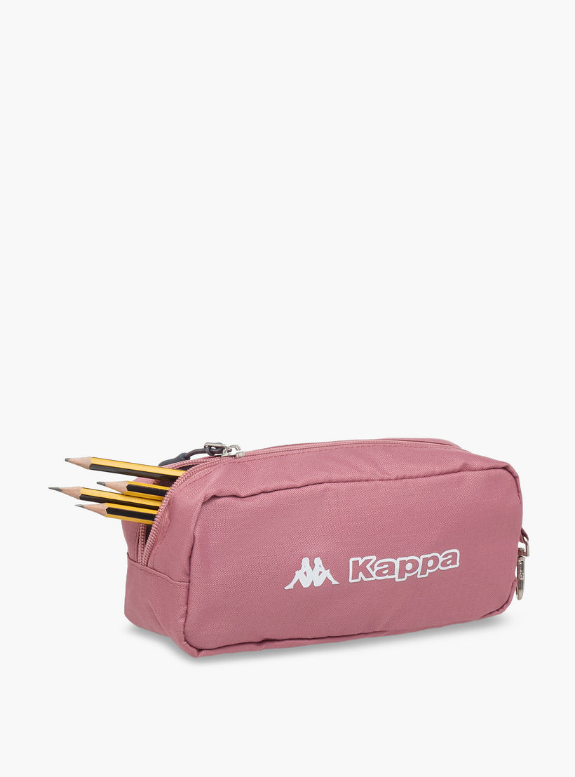 Kappa Logo Print School Backpack with Pencil Pouch set-school-bagsandbackpacks-sets-image-14