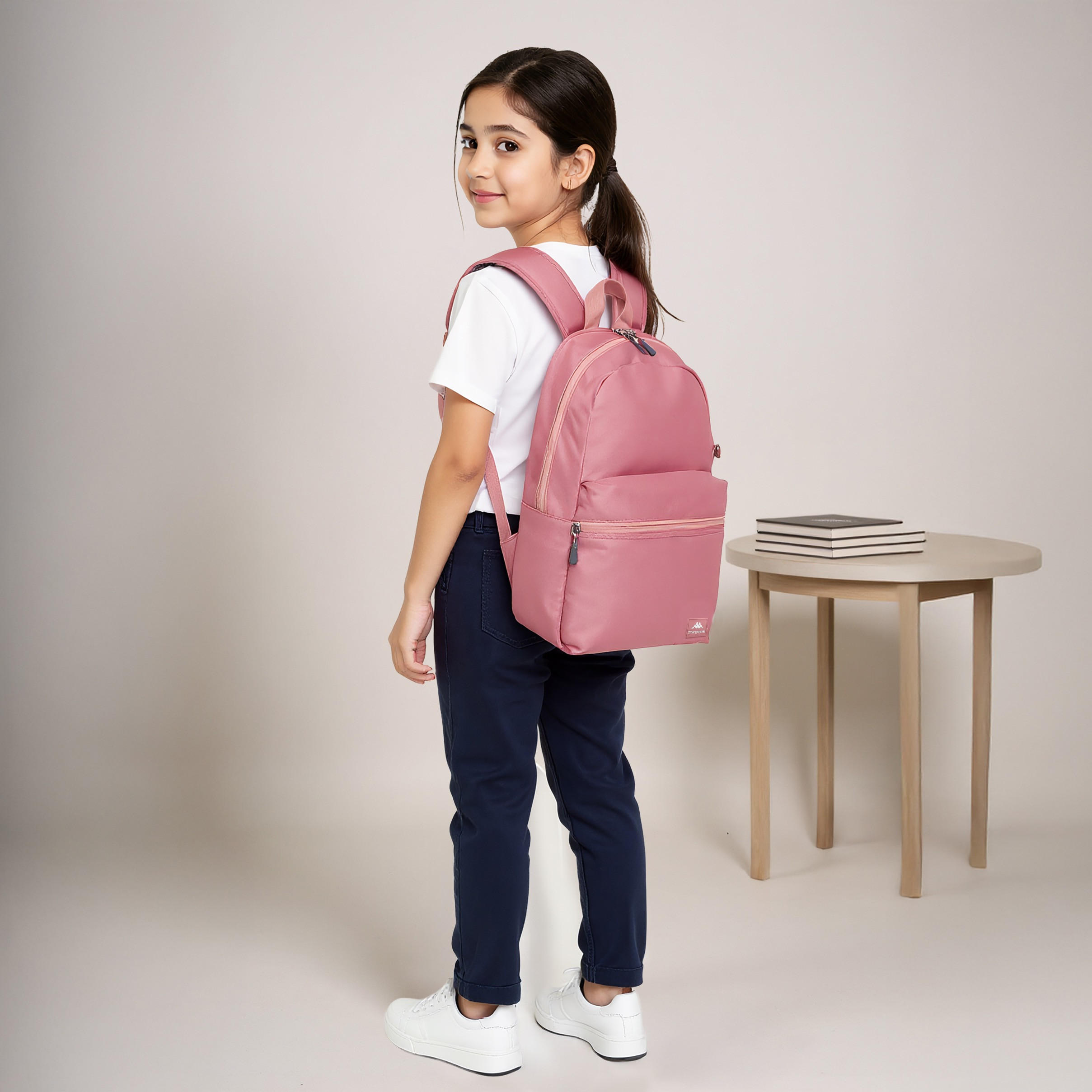 Kappa Logo Print School Backpack with Pencil Pouch set-school-bagsandbackpacks-sets-image-2