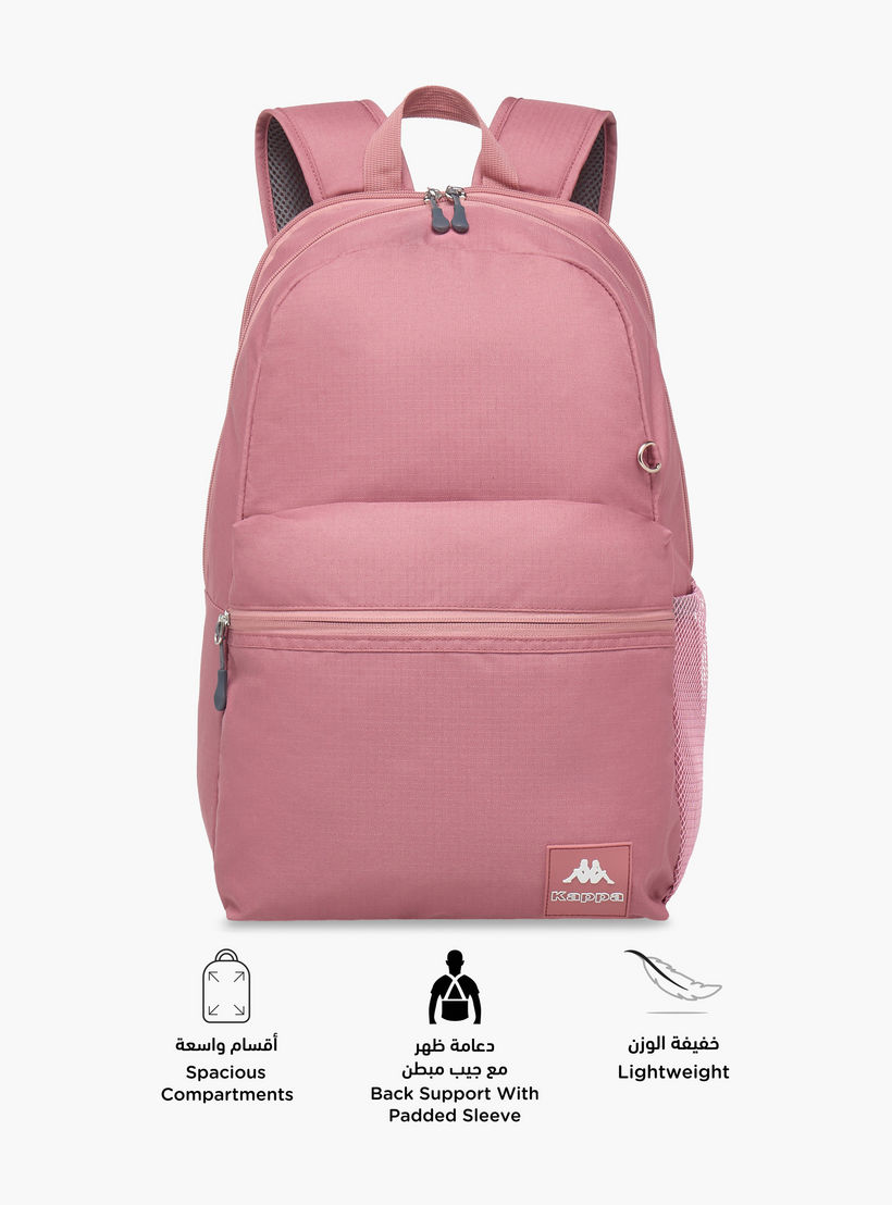 Kappa Logo Print School Backpack with Pencil Pouch set-school-bagsandbackpacks-sets-image-6
