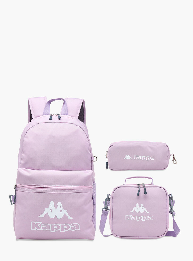 طقم شنطة ظهر مع شنطة غداء ومقلمة بطبعات شعار من كابا-cpkids-backtoschool-schoolbagsandbackpacks-backpacks-image-1
