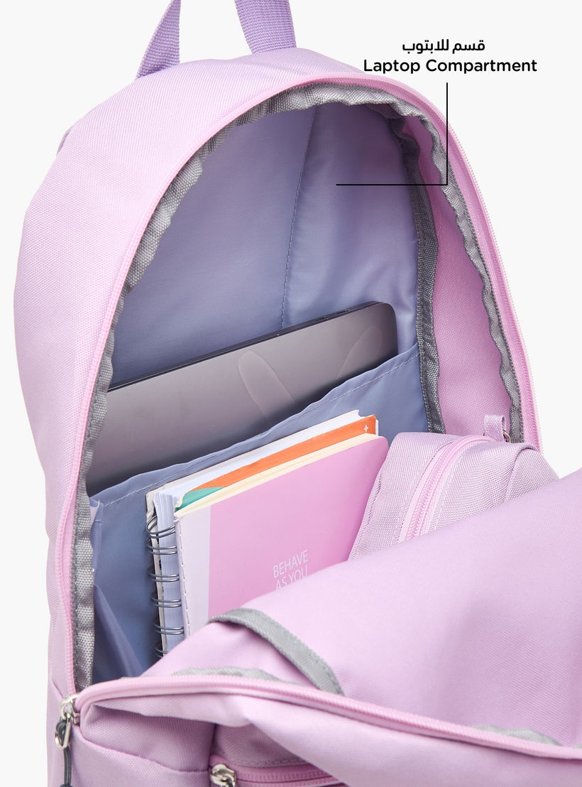 طقم شنطة ظهر مع شنطة غداء ومقلمة بطبعات شعار من كابا-cpkids-backtoschool-schoolbagsandbackpacks-backpacks-image-14