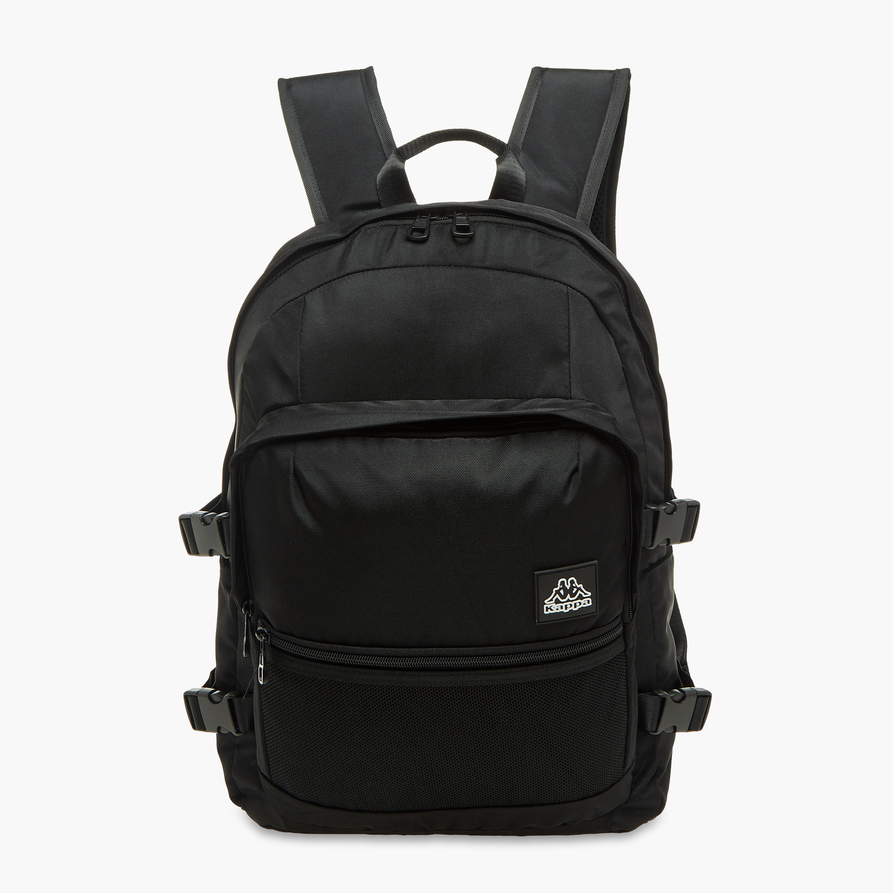 Kappa Logo Print School Backpack with Zip Closure - 11x30x46 cm-school-bagsandbackpacks-backpacks-image-1