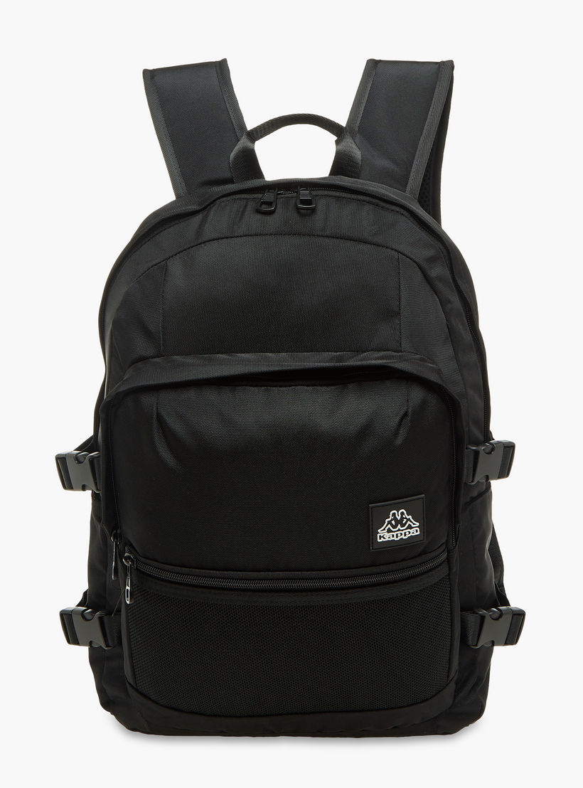 Kappa Logo Print School Backpack with Zip Closure - 11x30x46 cm-school-bagsandbackpacks-backpacks-image-1