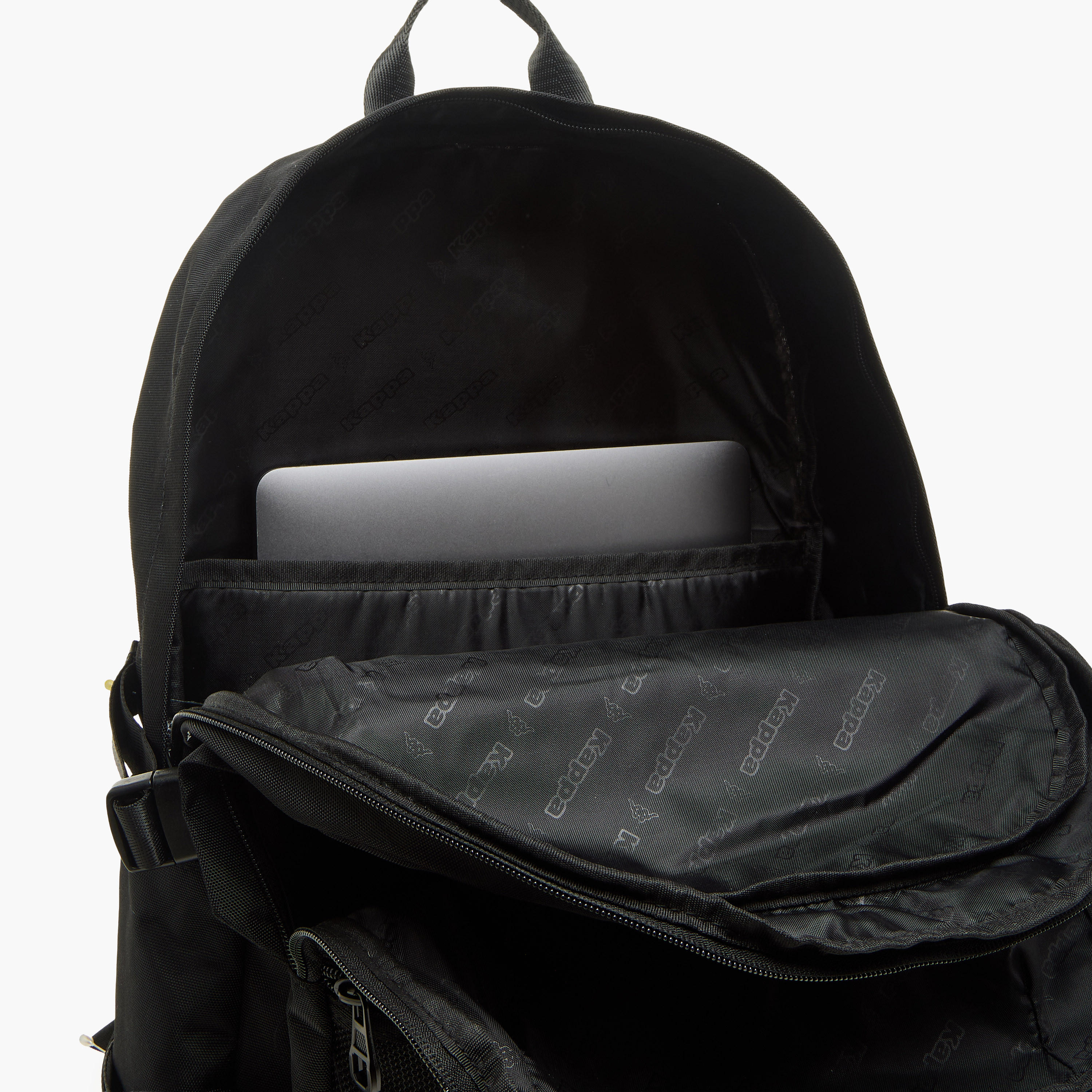 Kappa Logo Print School Backpack with Zip Closure - 11x30x46 cm-school-bagsandbackpacks-backpacks-image-7