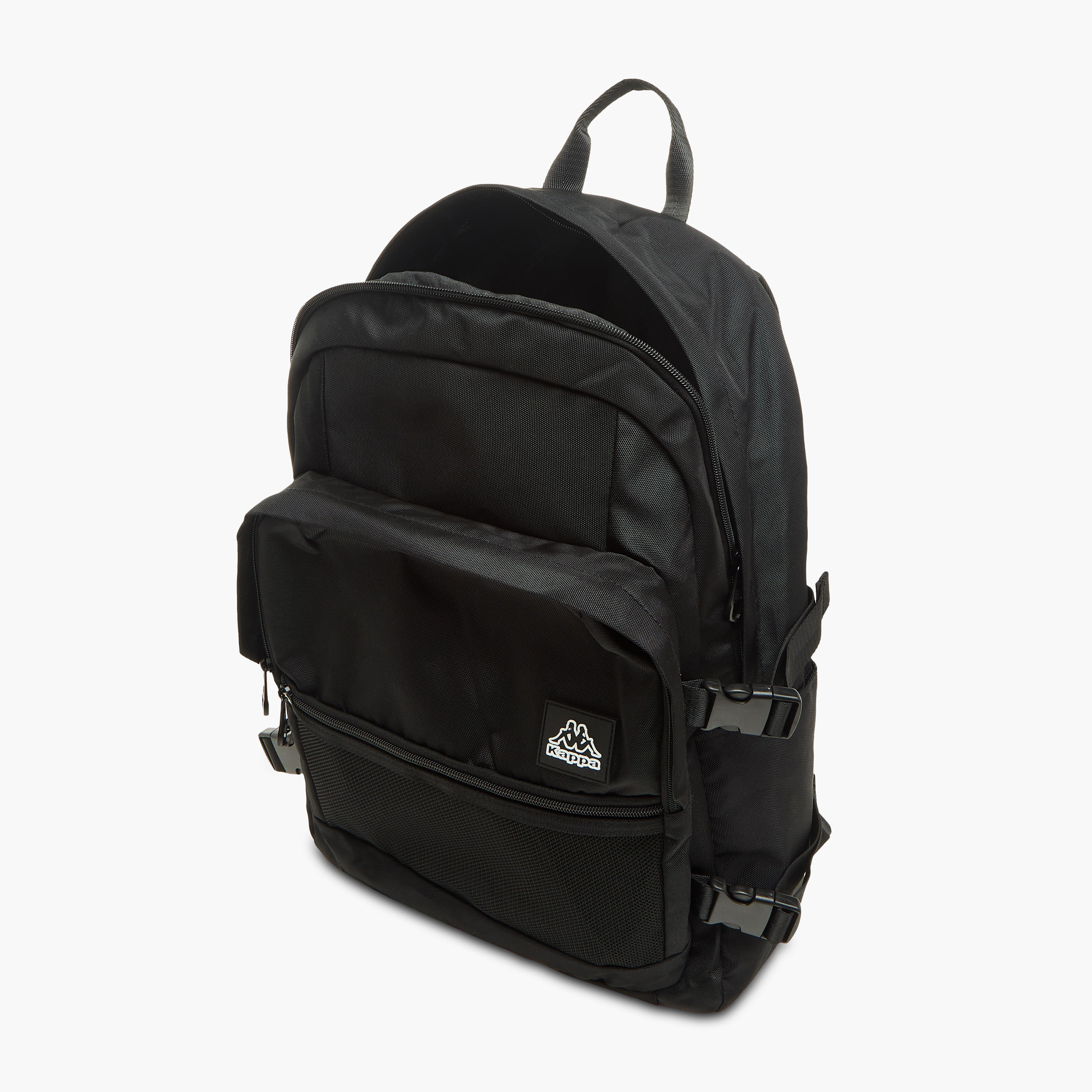 Kappa Logo Print School Backpack with Zip Closure - 11x30x46 cm-school-bagsandbackpacks-backpacks-image-8
