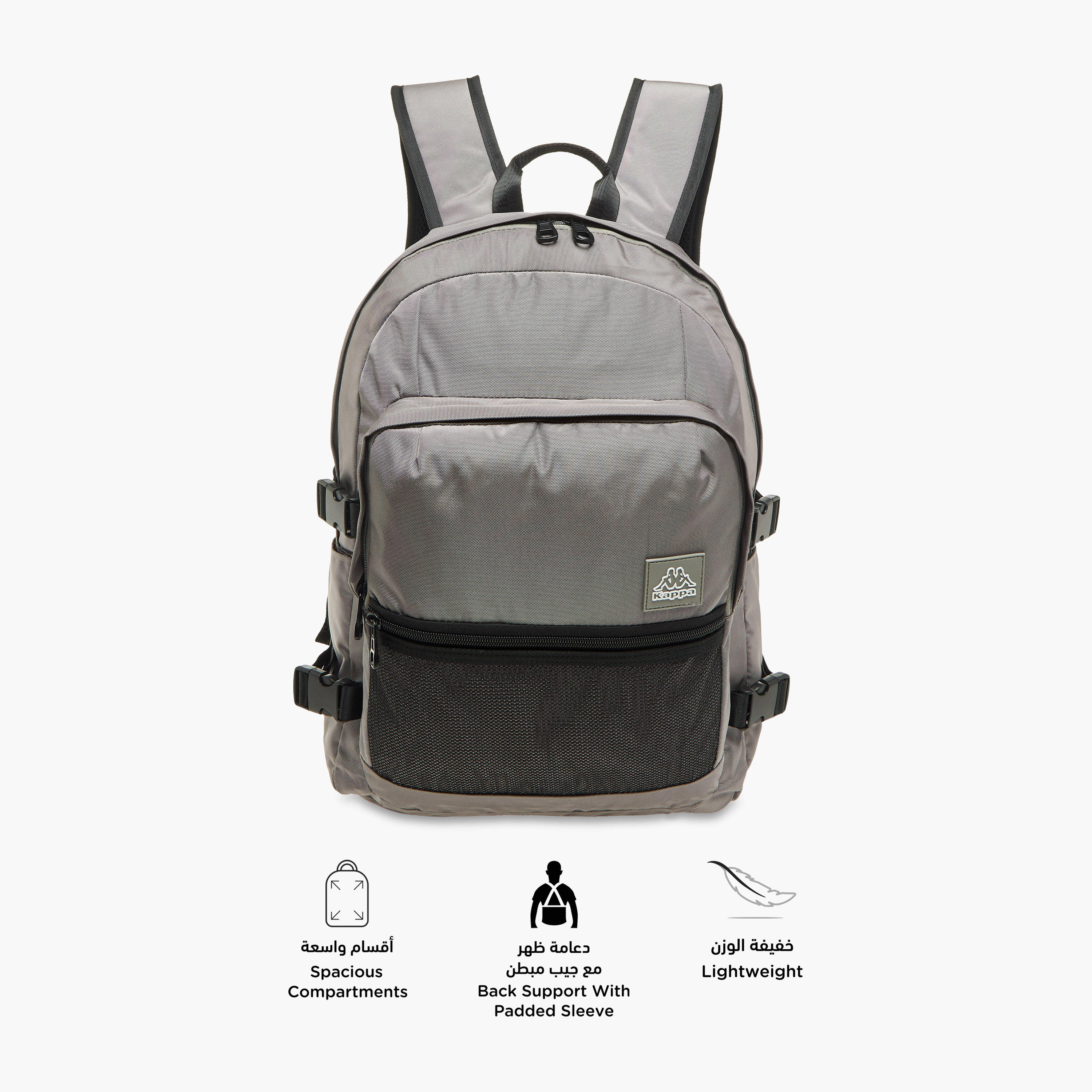 شنطة ظهر بسحاب إغلاق وطبعات الشعار من كابا - 11x30x46 سم-school-bagsandbackpacks-backpacks-image-4