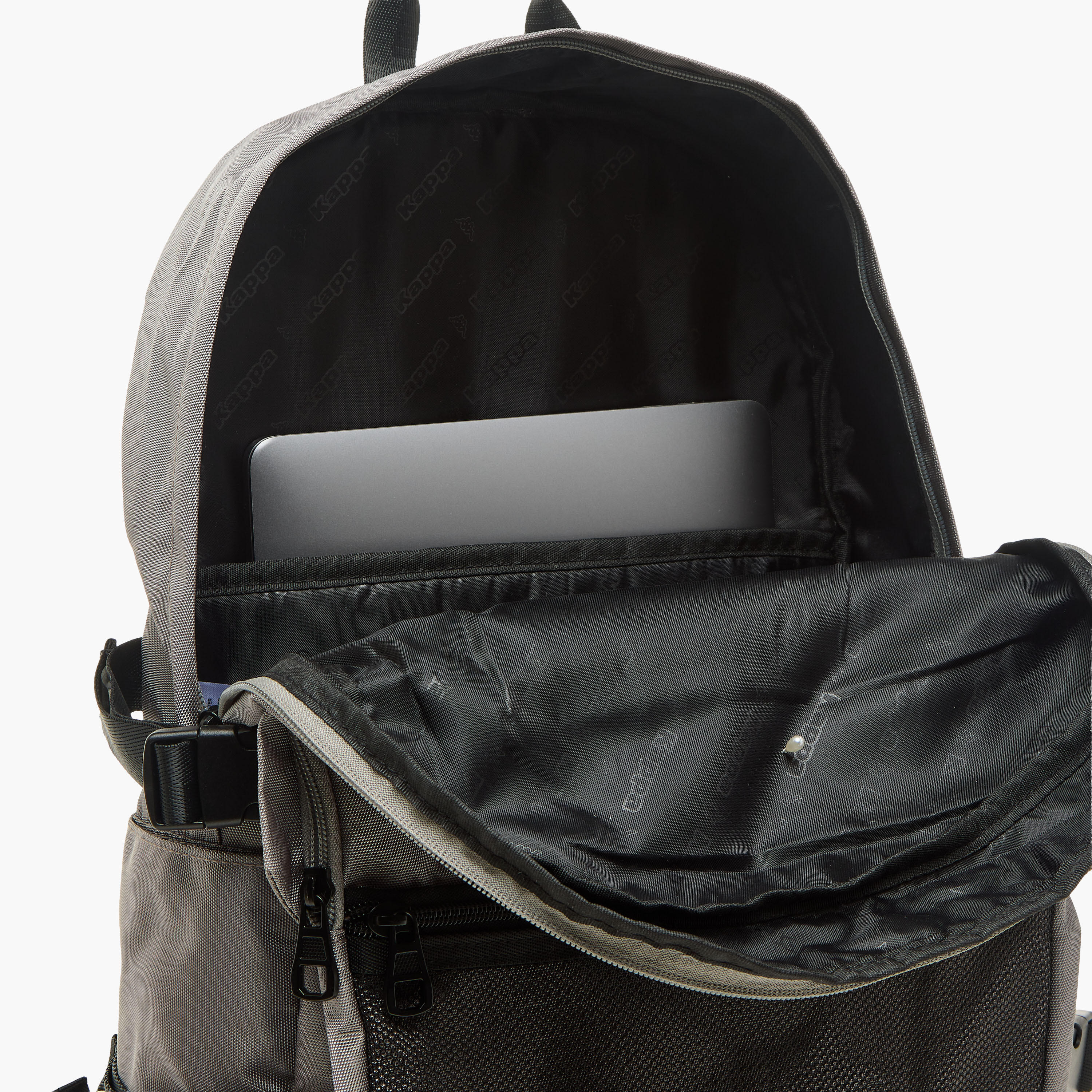 Kappa Logo Print School Backpack with Zip Closure - 11x30x46 cm-school-bagsandbackpacks-backpacks-image-9